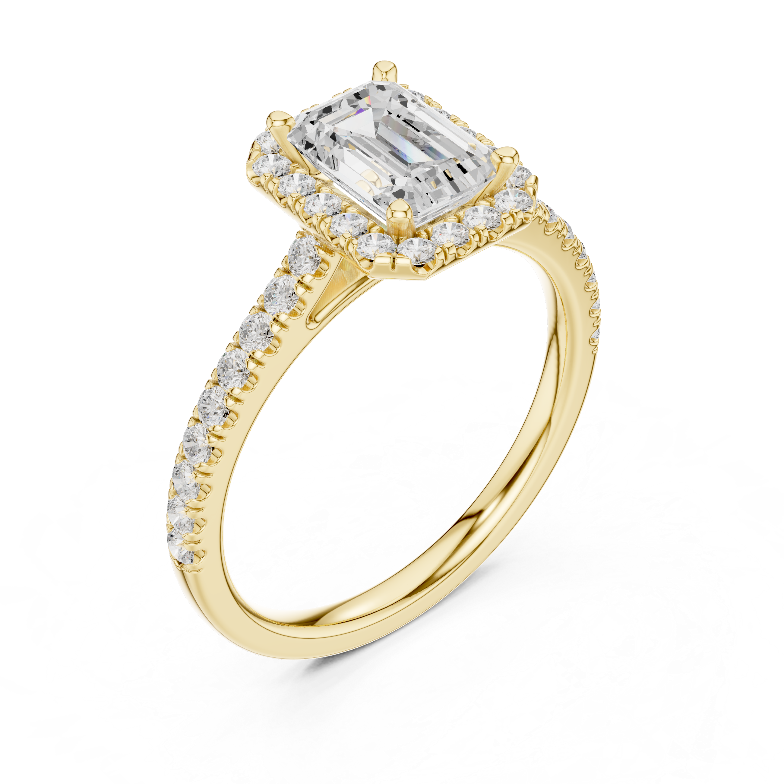 Elegant eternity ring featuring continuous circle of diamonds around the band.