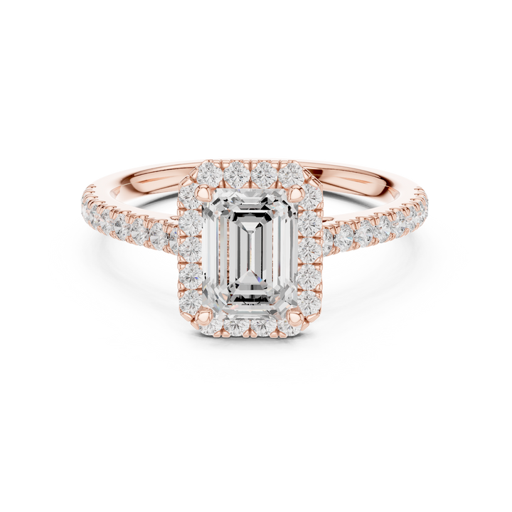 Elegant princess-cut diamond engagement ring with brilliant center stone and slim polished gold band.