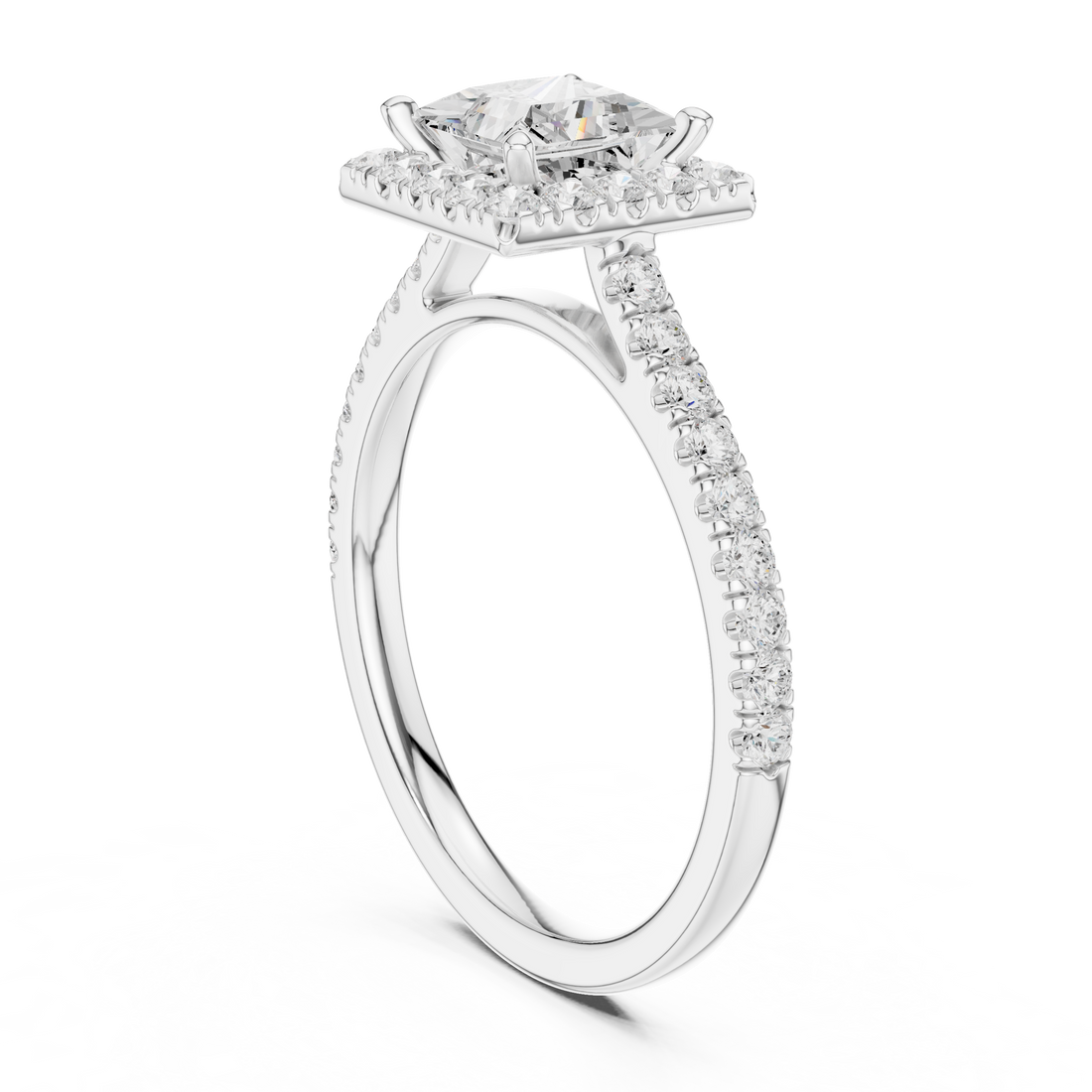 Designer crescent-shaped earrings with curved modern silhouette.