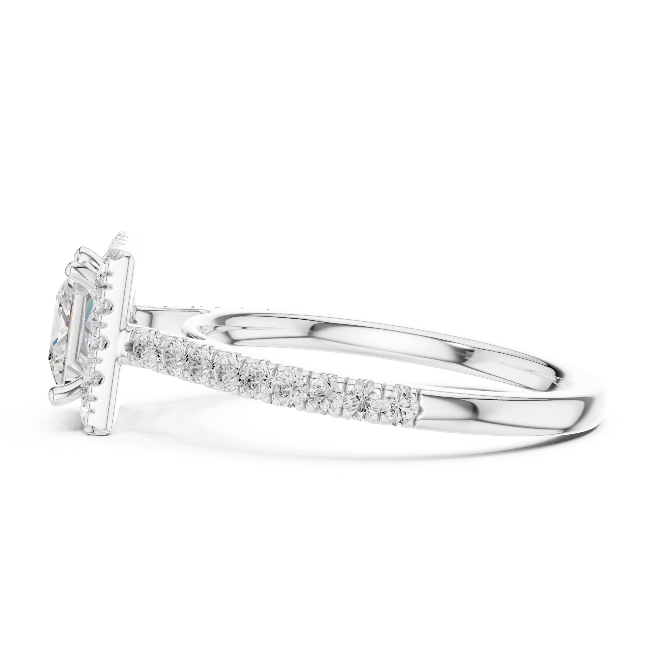 Elegant pendant necklace featuring radiant-cut gemstone centerpiece and polished chain.