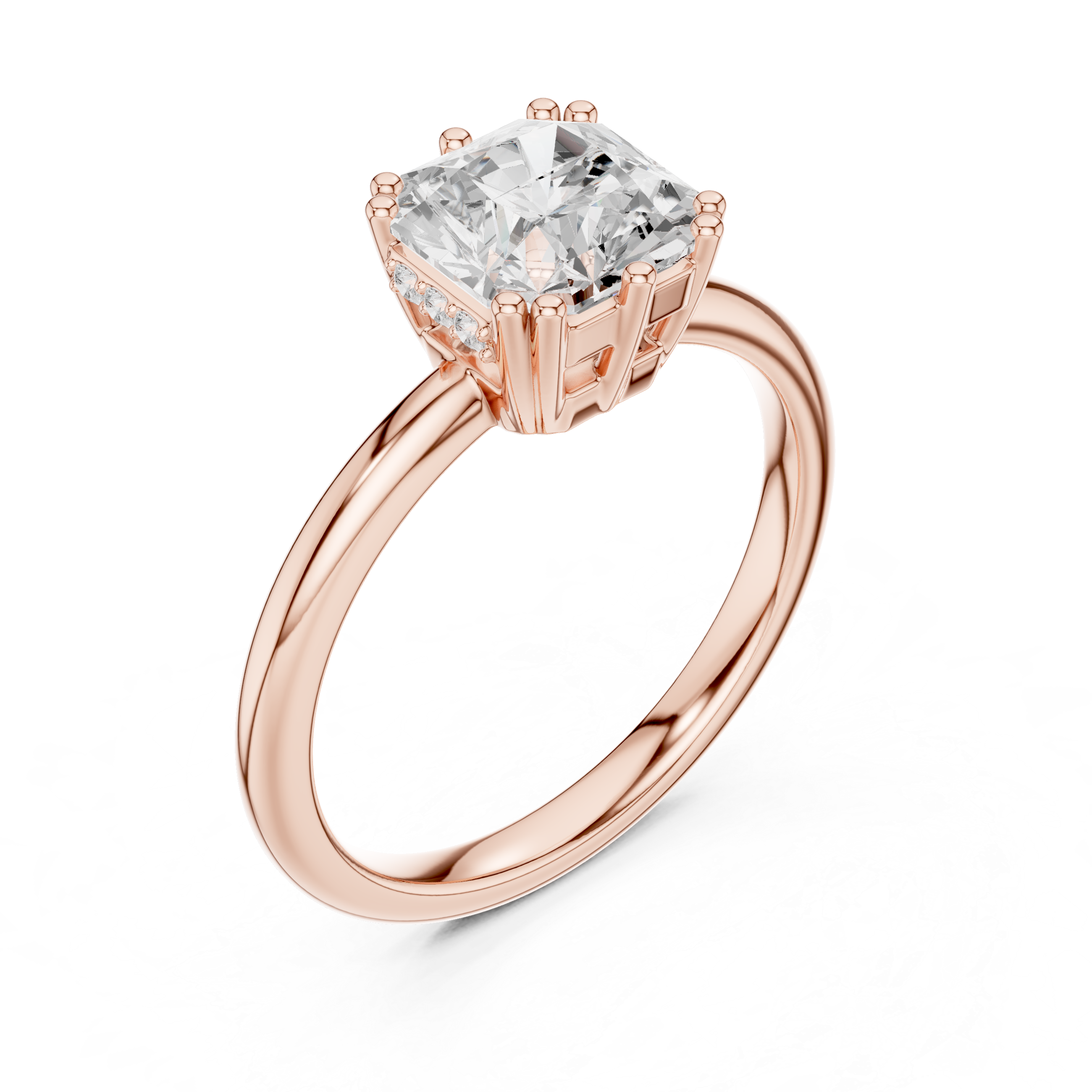 Luxury men's diamond band featuring row of sparkling stones.