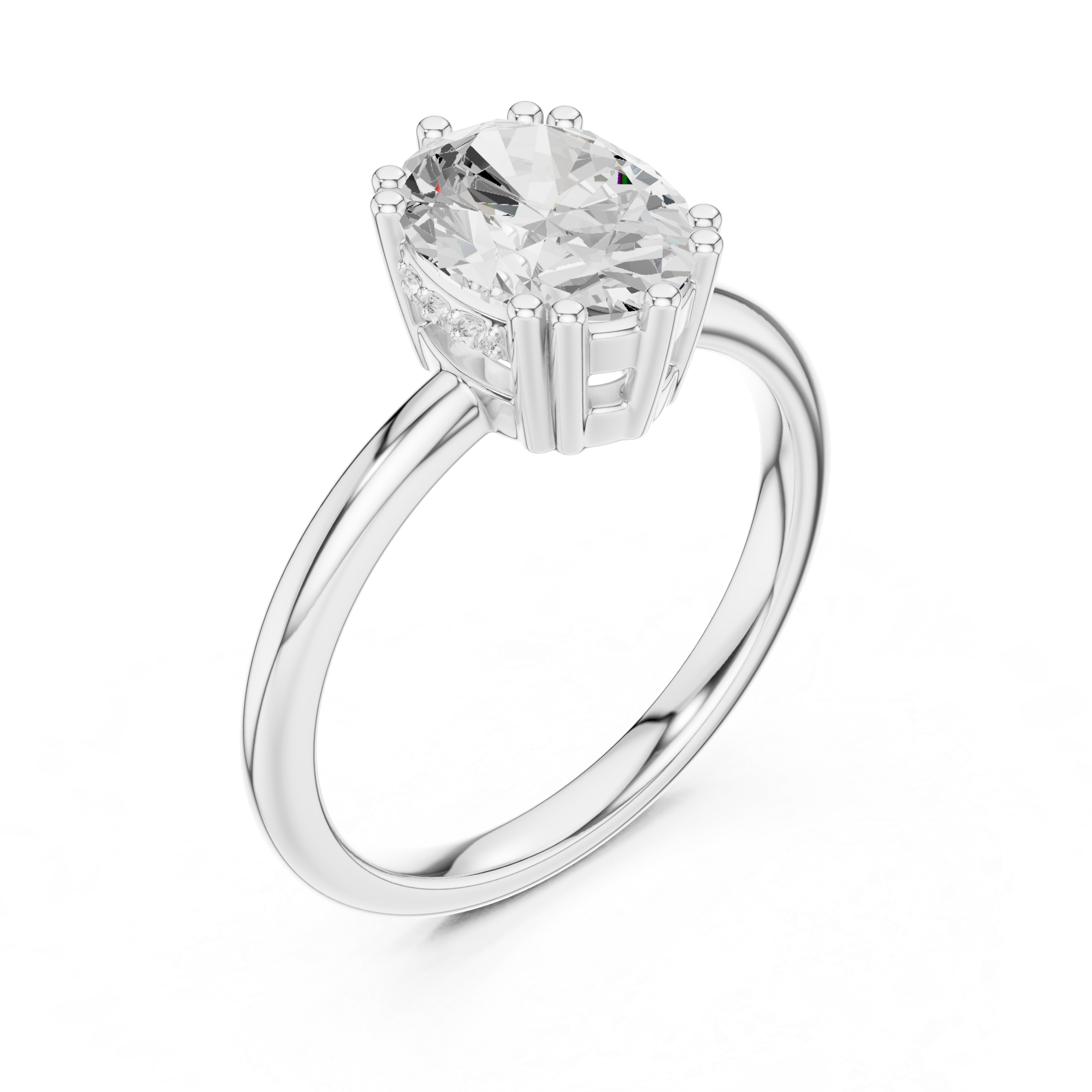 Stylish anniversary ring featuring sparkling stone accents.