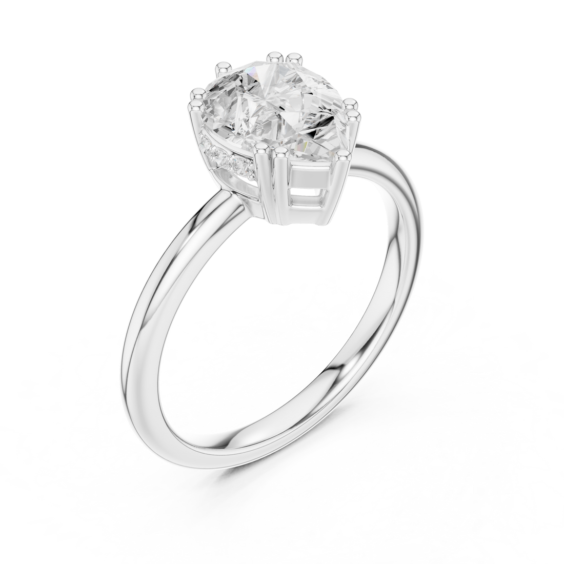 Luxury cluster diamond ring featuring multiple small stones forming dazzling centerpiece.