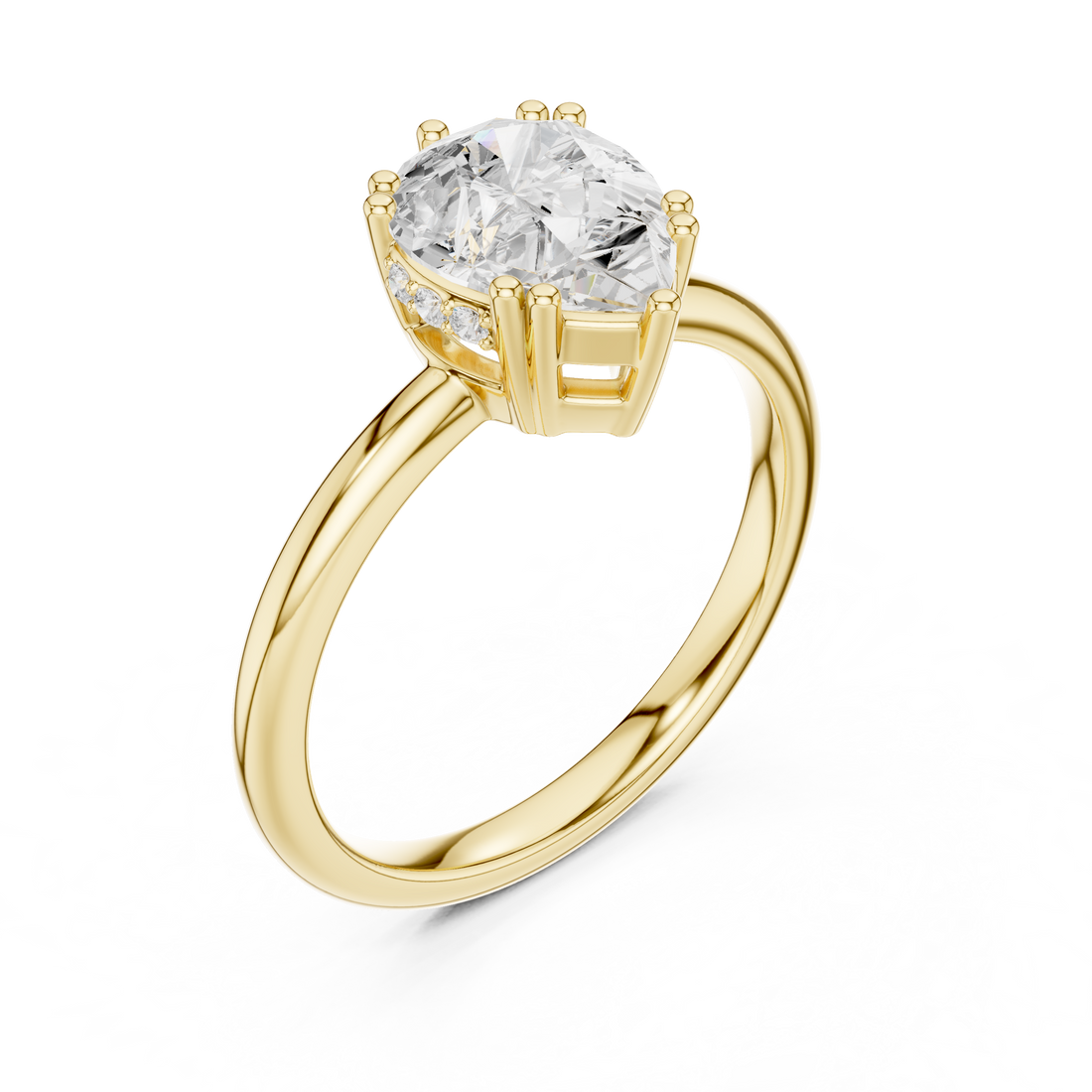 Elegant eternity ring featuring continuous circle of diamonds around the band.