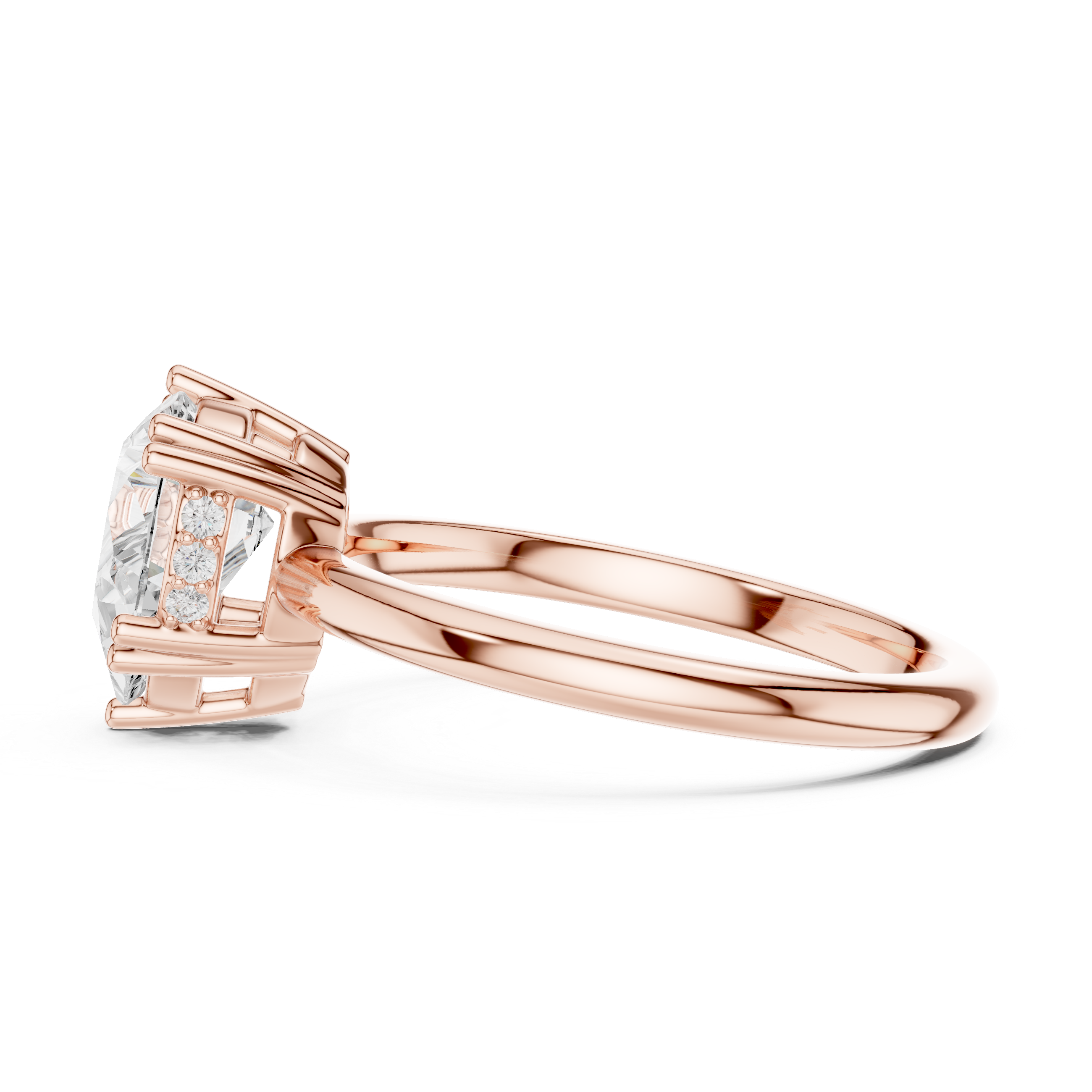 Classic stackable ring with slim gold band designed for layering multiple rings.