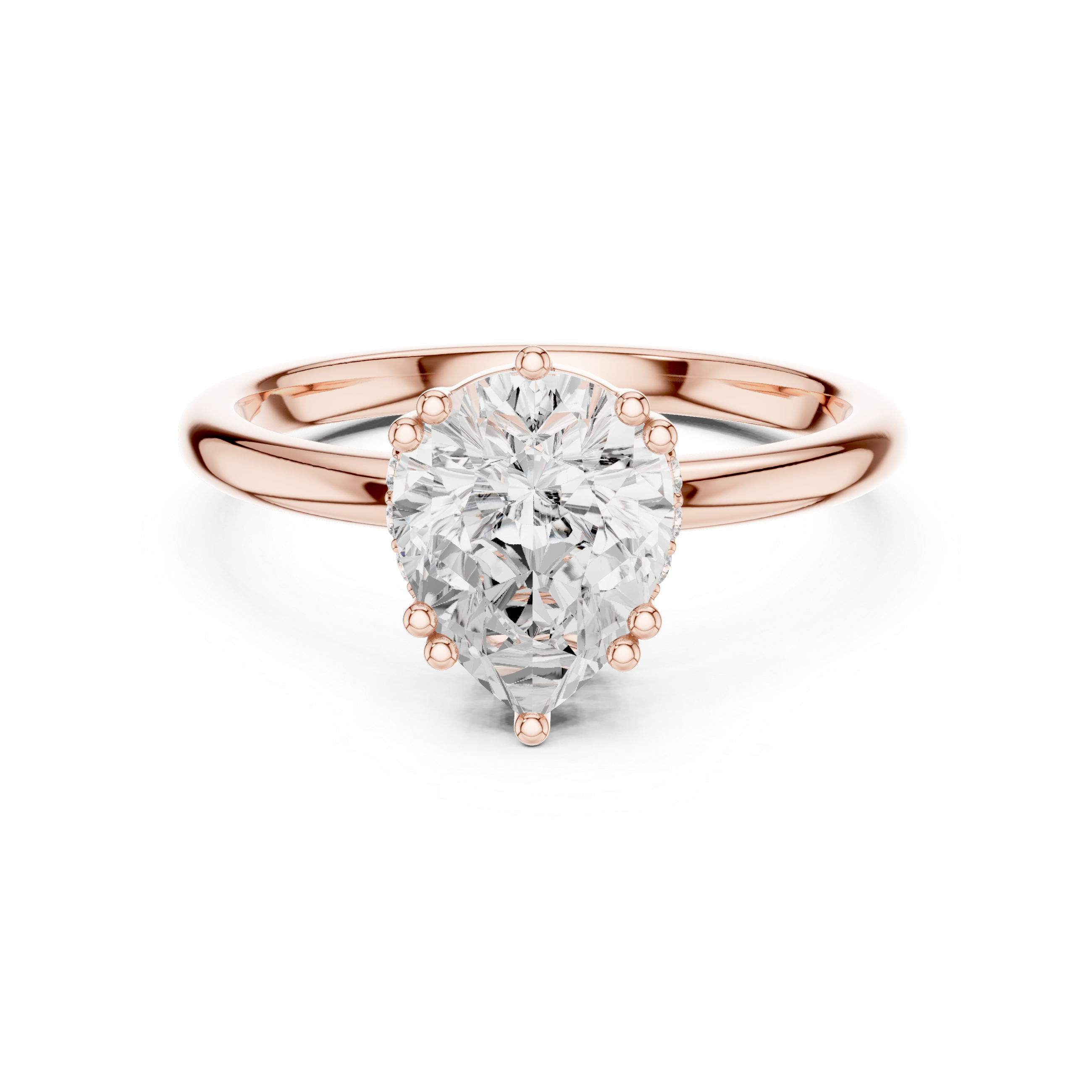 Elegant princess-cut diamond engagement ring with brilliant center stone and slim polished gold band.