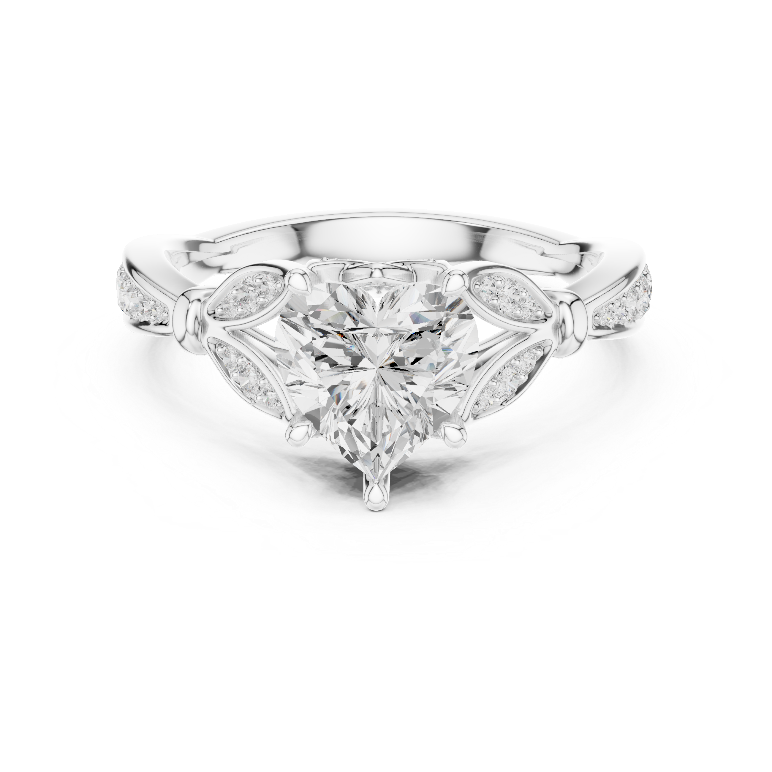 Classic halo cocktail ring featuring large central gemstone.