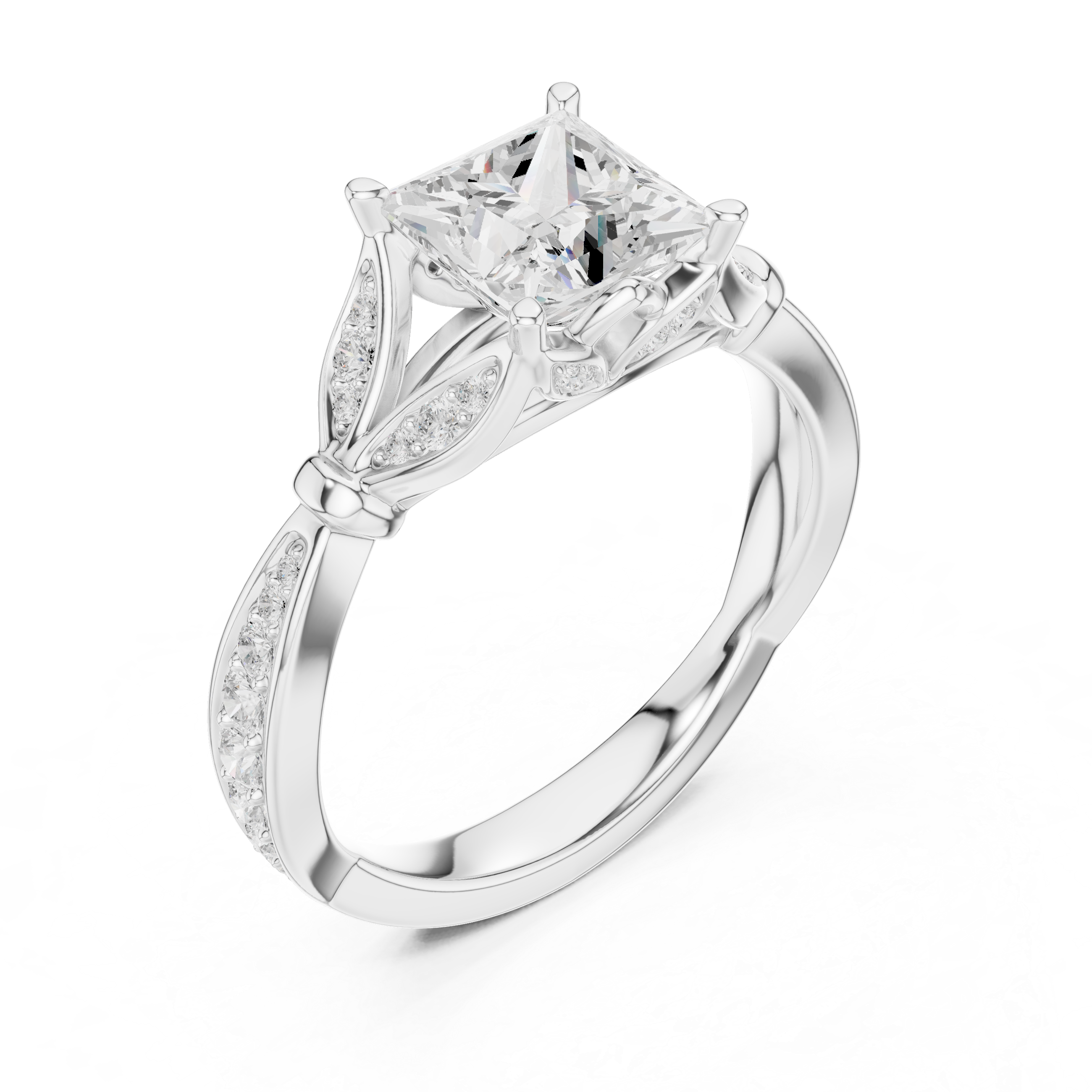 Stylish anniversary ring featuring sparkling stone accents.