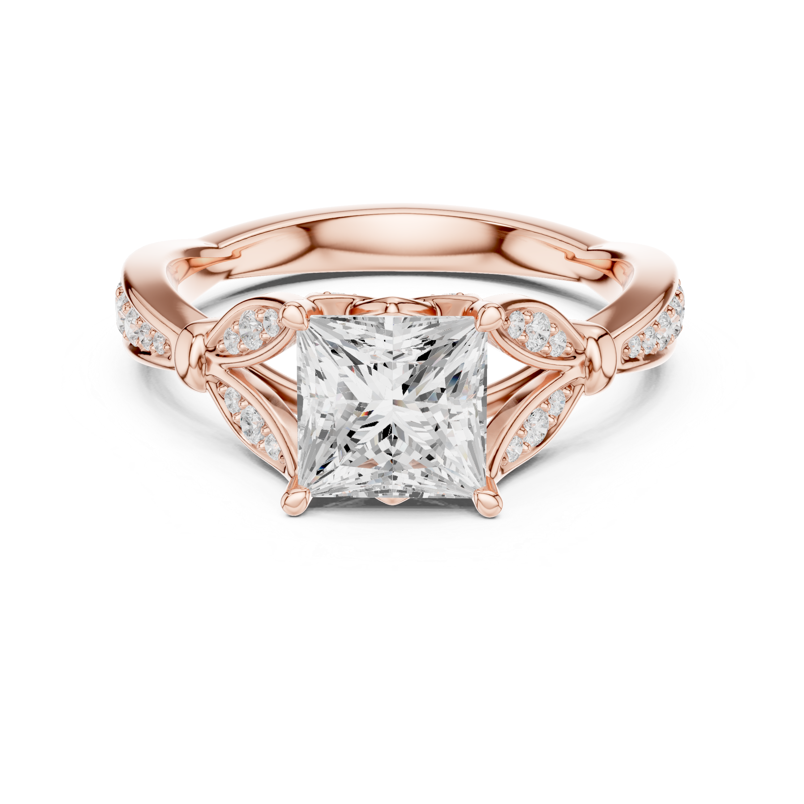 Modern diamond pendant featuring minimalist design.
