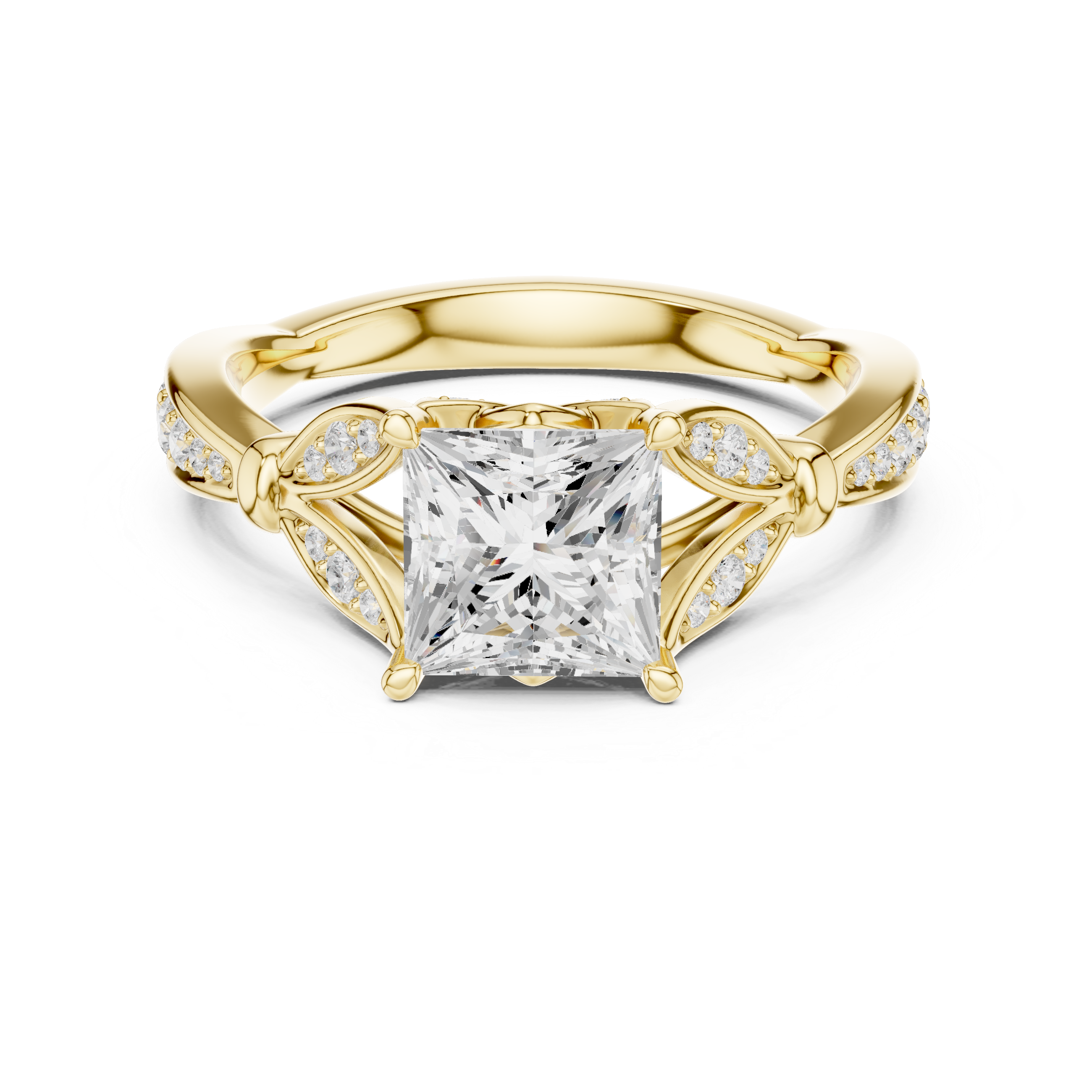 Luxury diamond stud earrings featuring brilliant-cut stones.