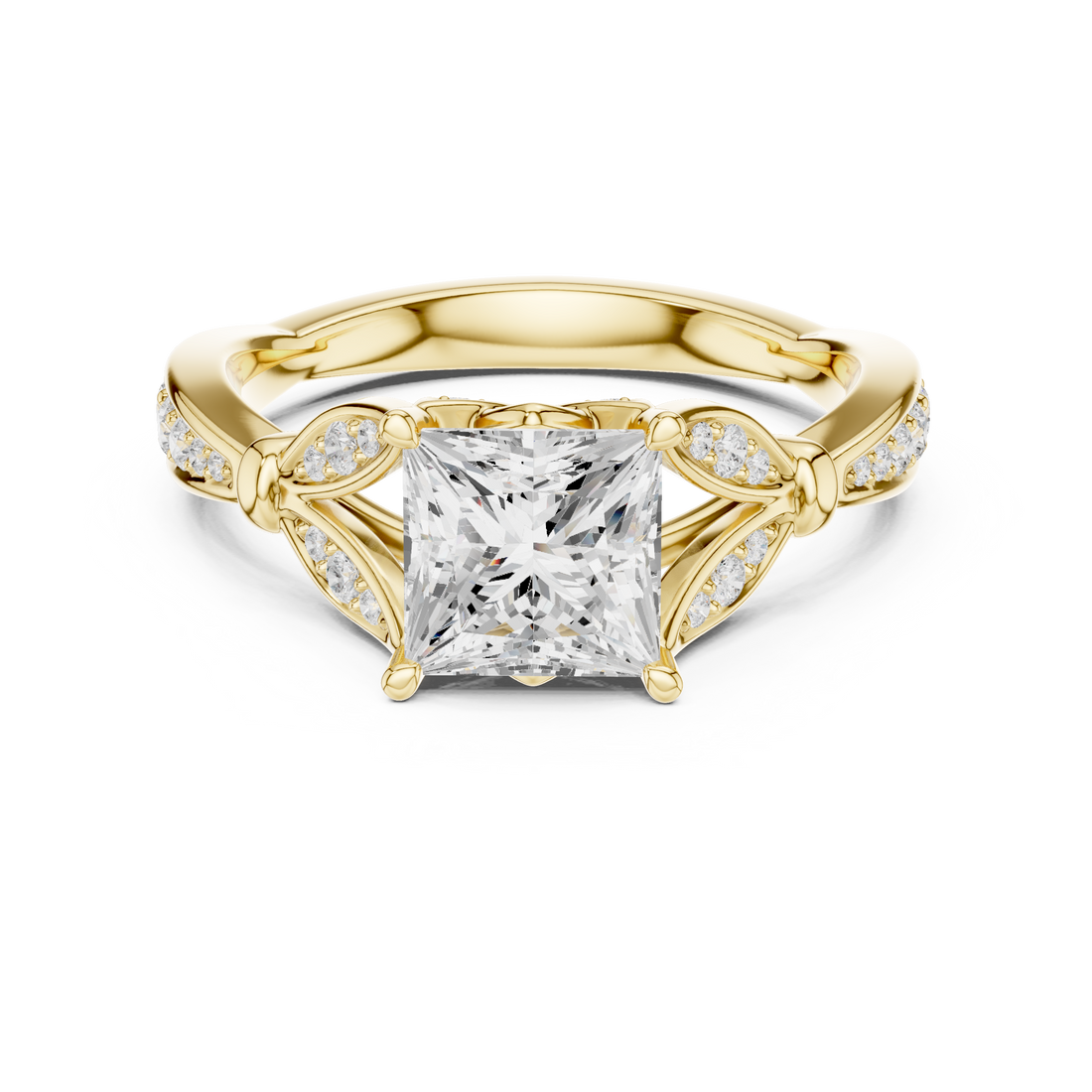 Luxury diamond stud earrings featuring brilliant-cut stones.
