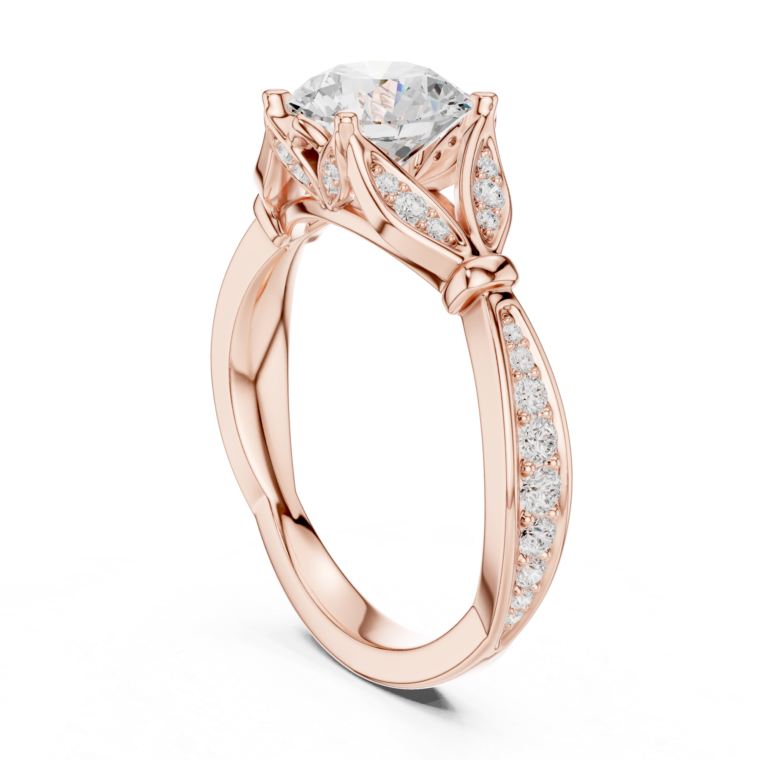 Classic cushion-cut diamond ring with vintage-inspired halo setting and sparkling accents.