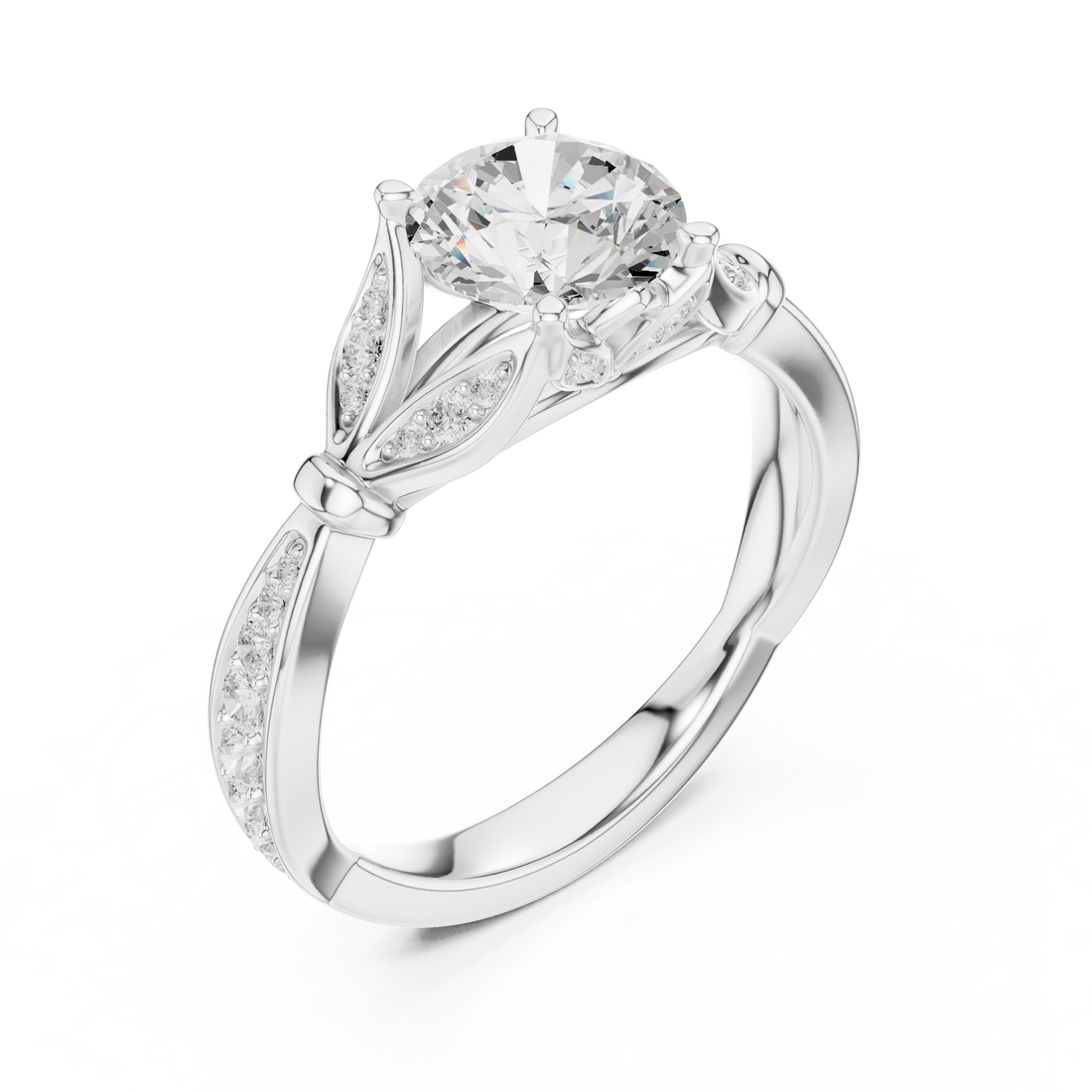 Luxury cluster diamond ring featuring multiple small stones forming dazzling centerpiece.