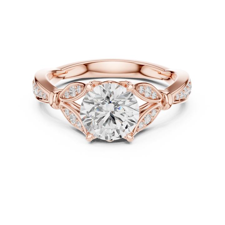 Elegant princess-cut diamond engagement ring with brilliant center stone and slim polished gold band.