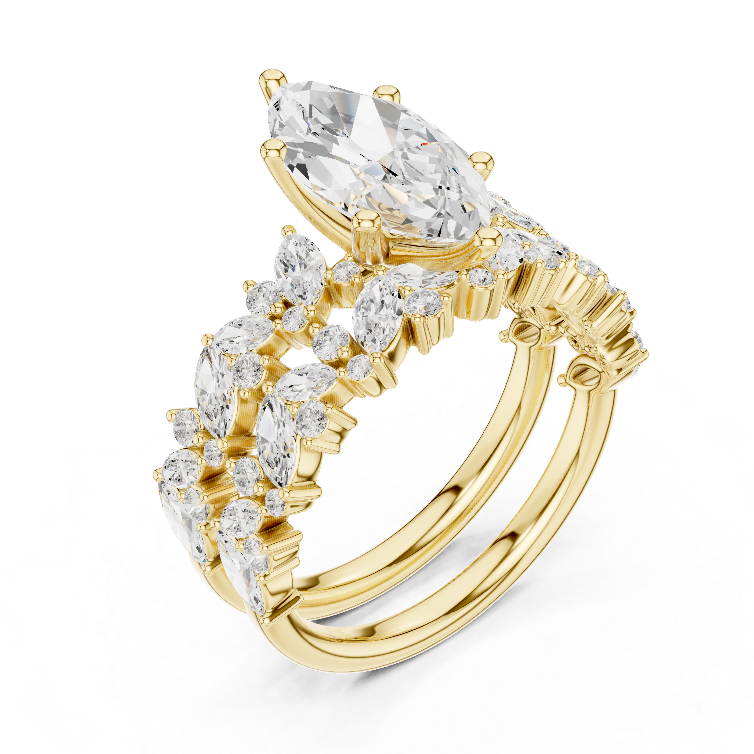 Luxury diamond nose ring with intricate detailing and sparkle.