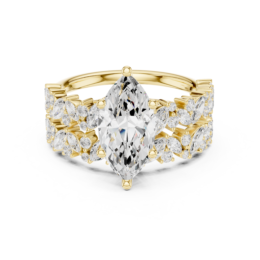Luxury diamond anklet featuring sparkling stones in continuous row.