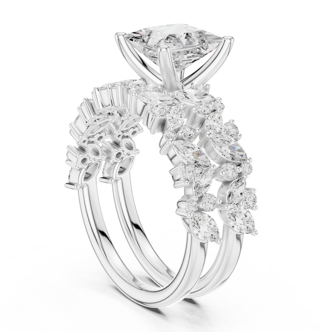 Stylish ear climber earrings featuring upward curved design.