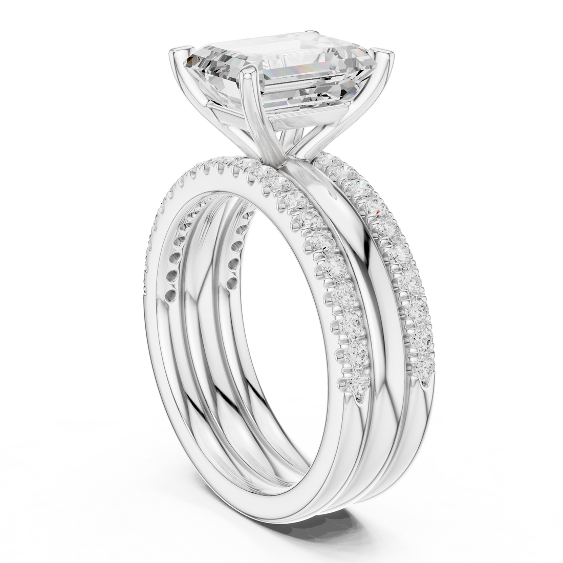 Classic eternity band featuring continuous diamond circle.