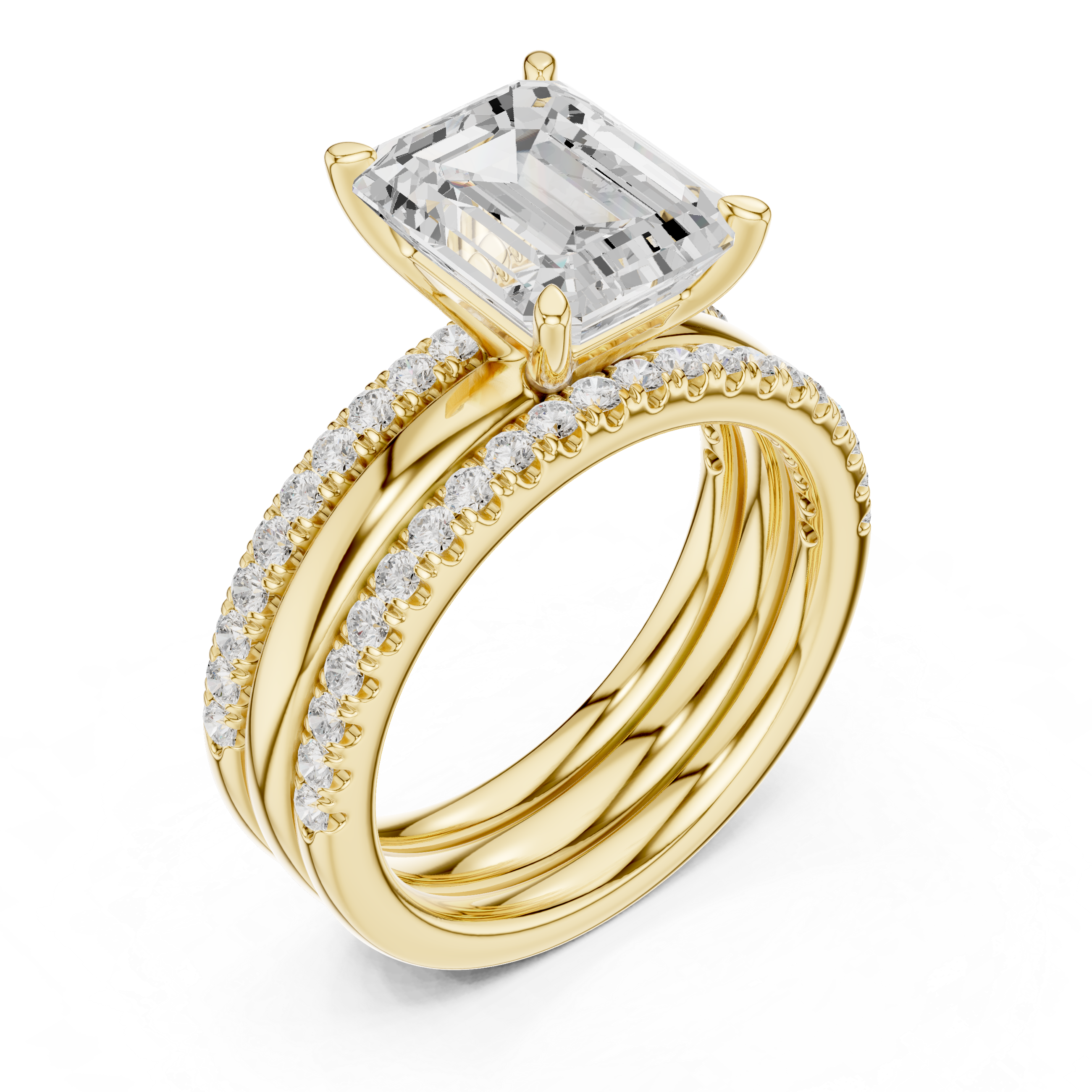 Luxury celebration ring featuring decorative gemstone centerpiece.