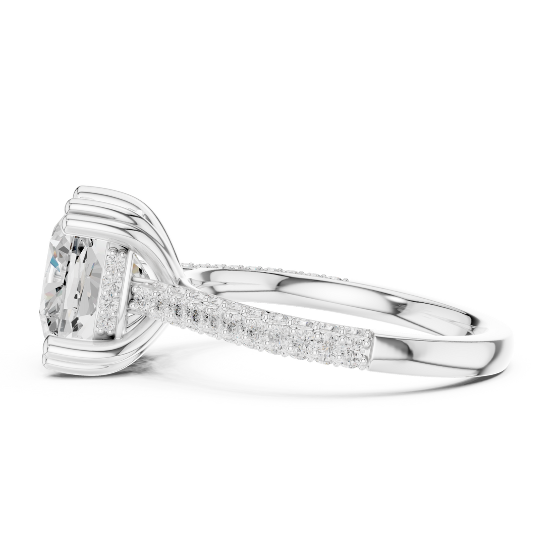Luxury diamond brooch featuring intricate symmetrical pattern.