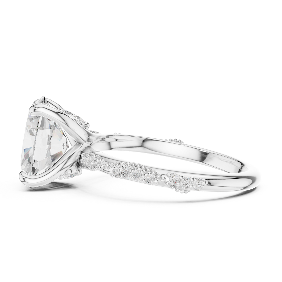 Elegant Round Cut Diamond Solitaire Pendant Necklace in Four Prong Setting handcrafted jewelry for a sophisticated luxury look
