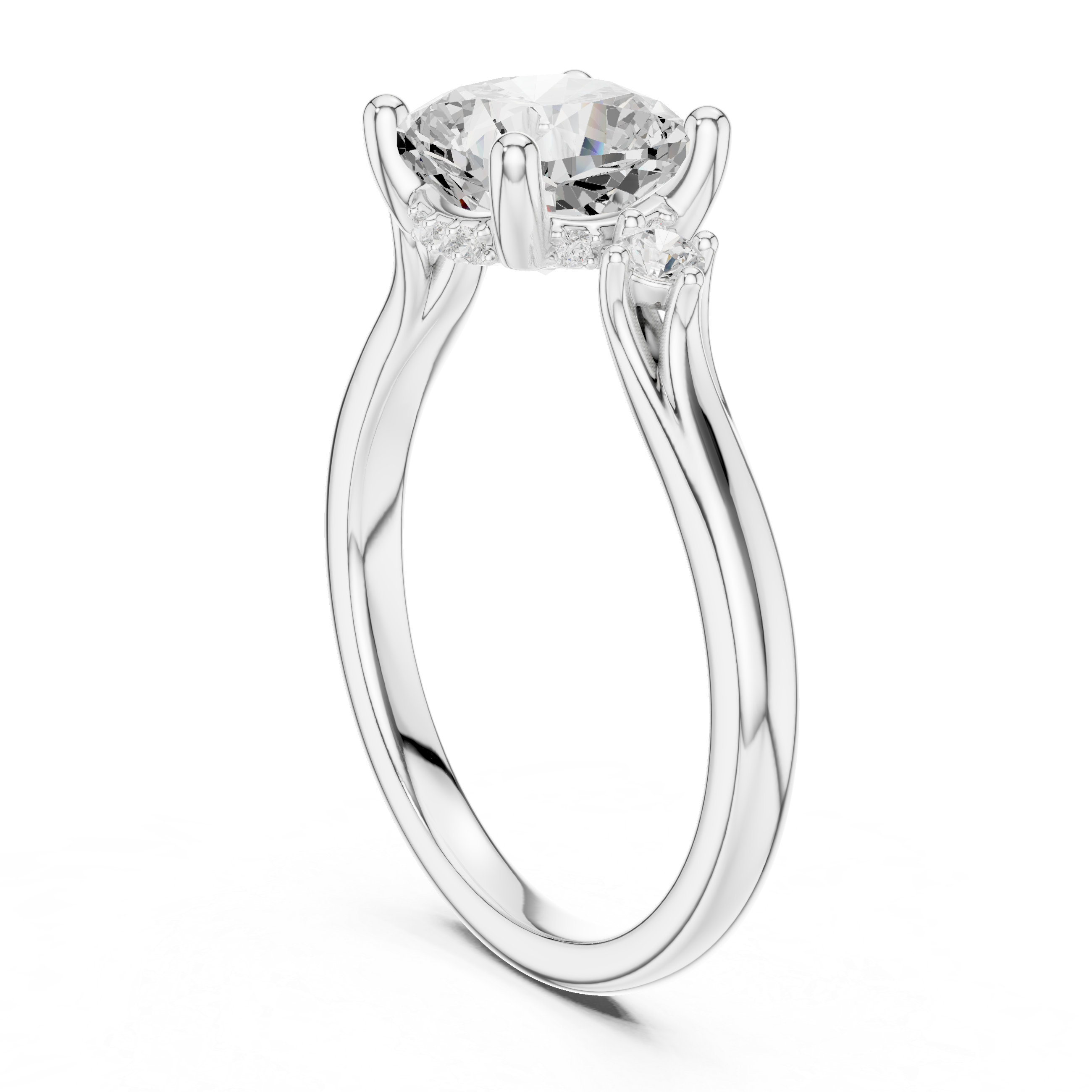 Elegant Round Cut Diamond Solitaire Pendant Necklace in Four Prong Setting handcrafted jewelry for a sophisticated luxury look