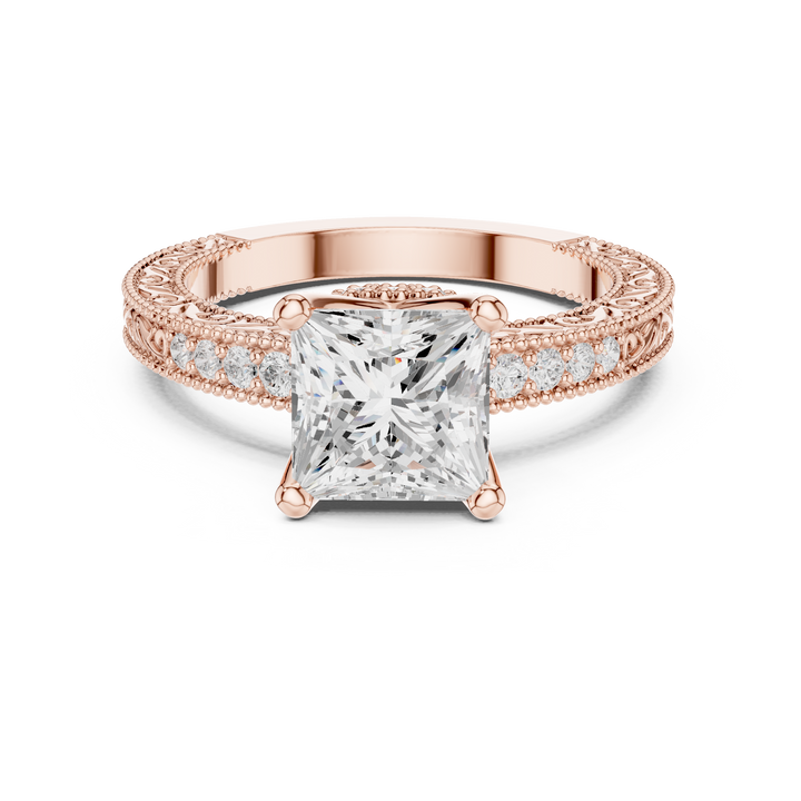Elegant Round Cut Diamond Solitaire Pendant Necklace in Four Prong Setting handcrafted jewelry for a sophisticated luxury look
