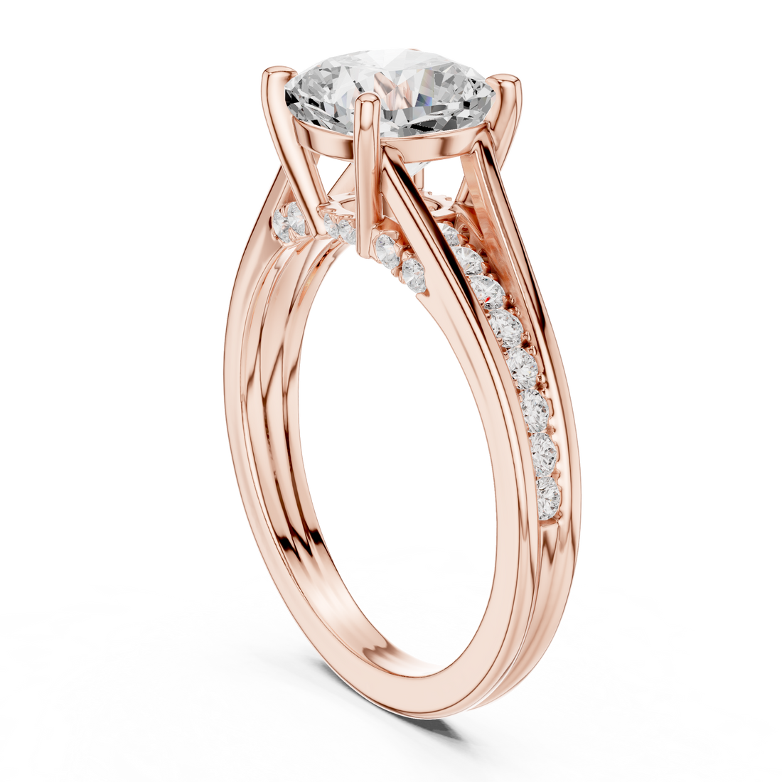 Elegant Round Cut Diamond Solitaire Pendant Necklace in Four Prong Setting handcrafted jewelry for a sophisticated luxury look