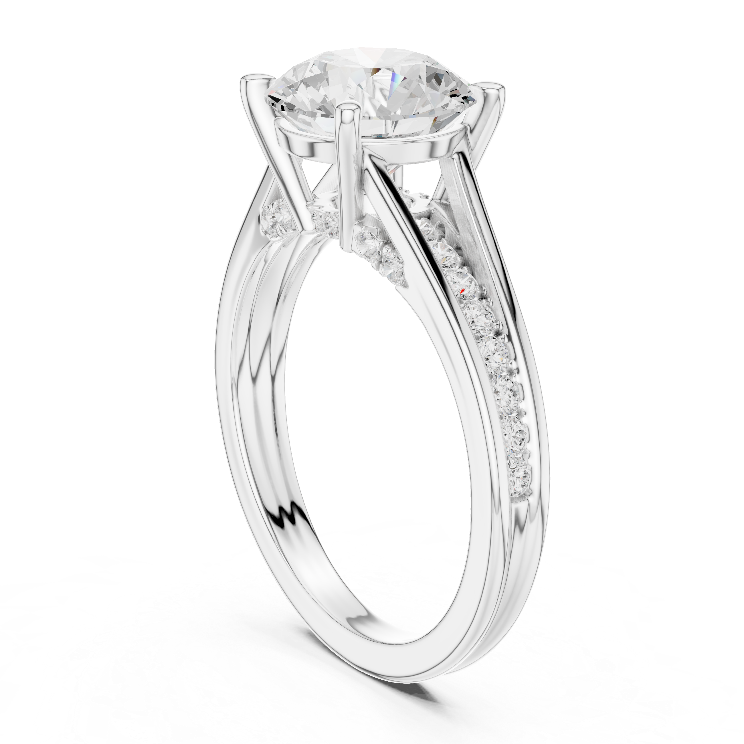 Elegant Round Cut Diamond Solitaire Pendant Necklace in Four Prong Setting handcrafted jewelry for a sophisticated luxury look