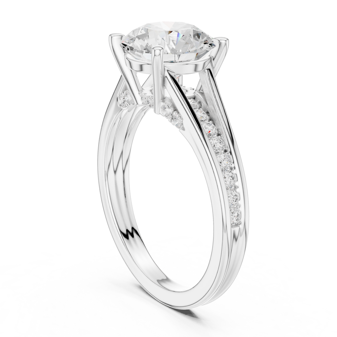 Elegant Round Cut Diamond Solitaire Pendant Necklace in Four Prong Setting handcrafted jewelry for a sophisticated luxury look