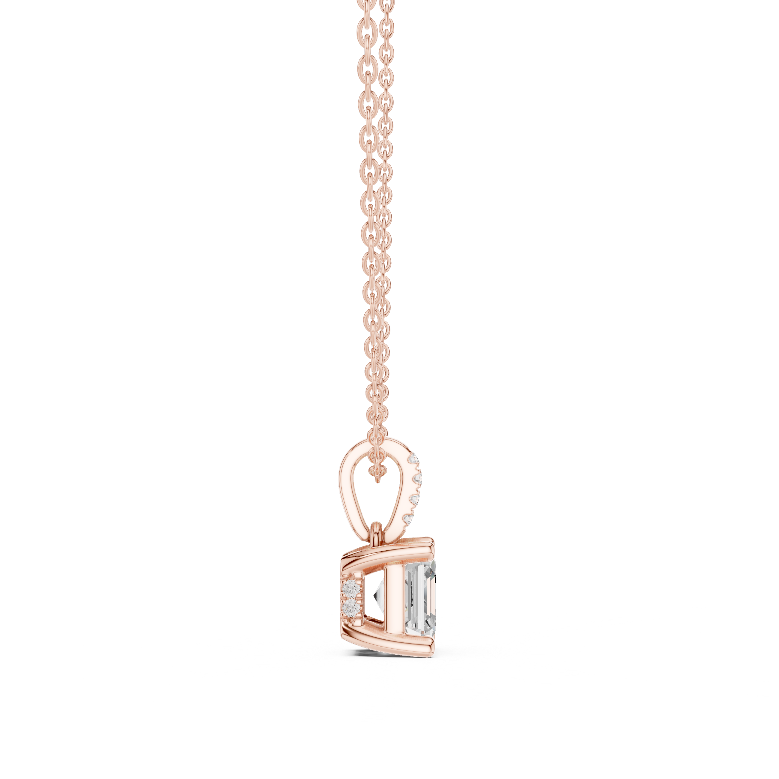 Sparkling CZ Diamond Necklace with high shine