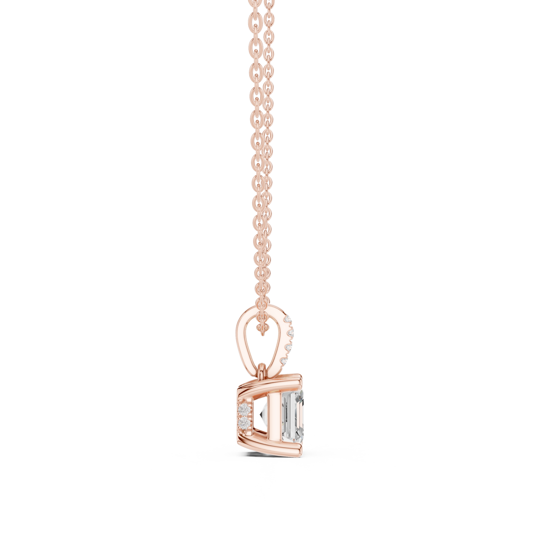 Sparkling CZ Diamond Necklace with high shine