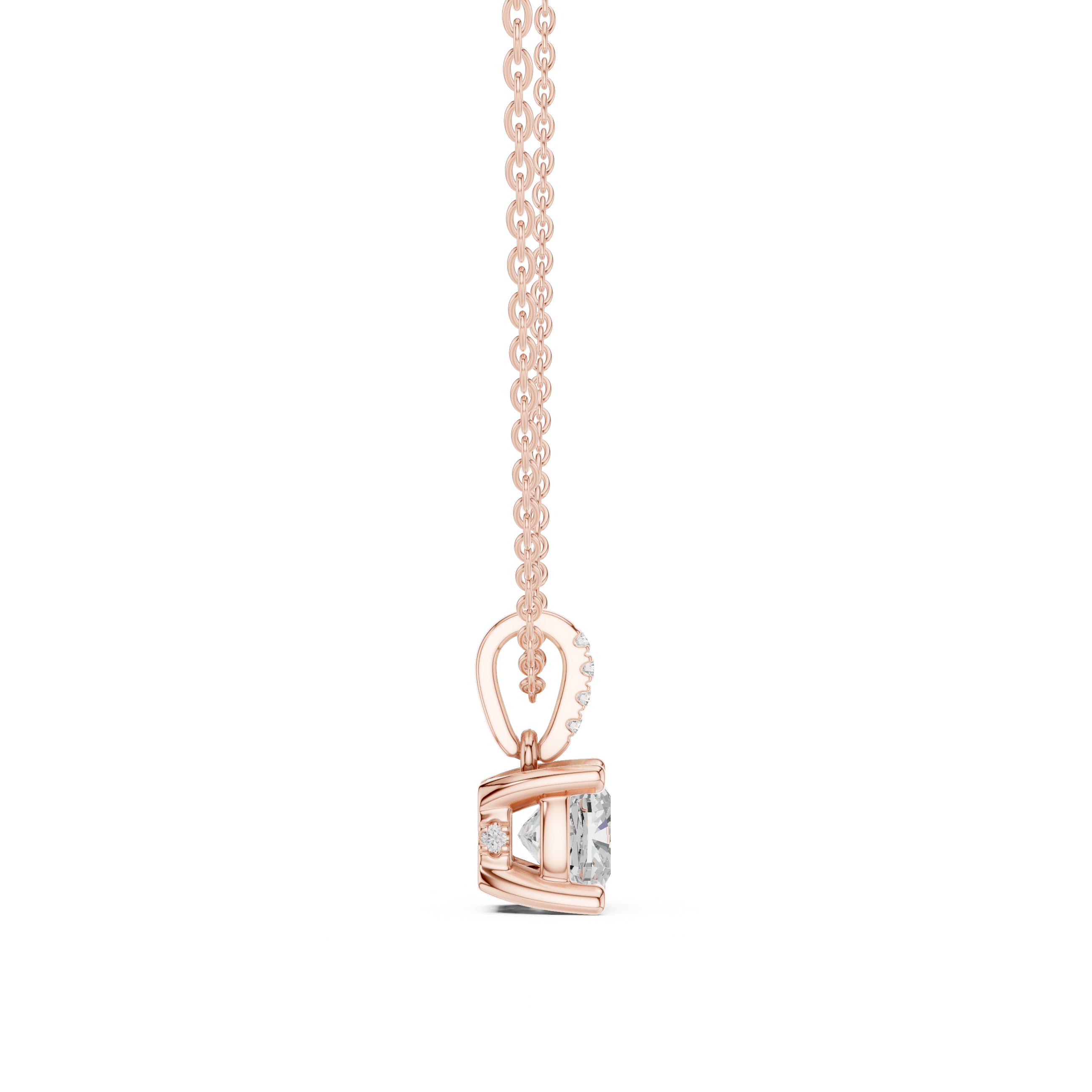 Sparkling CZ Diamond Necklace with high shine