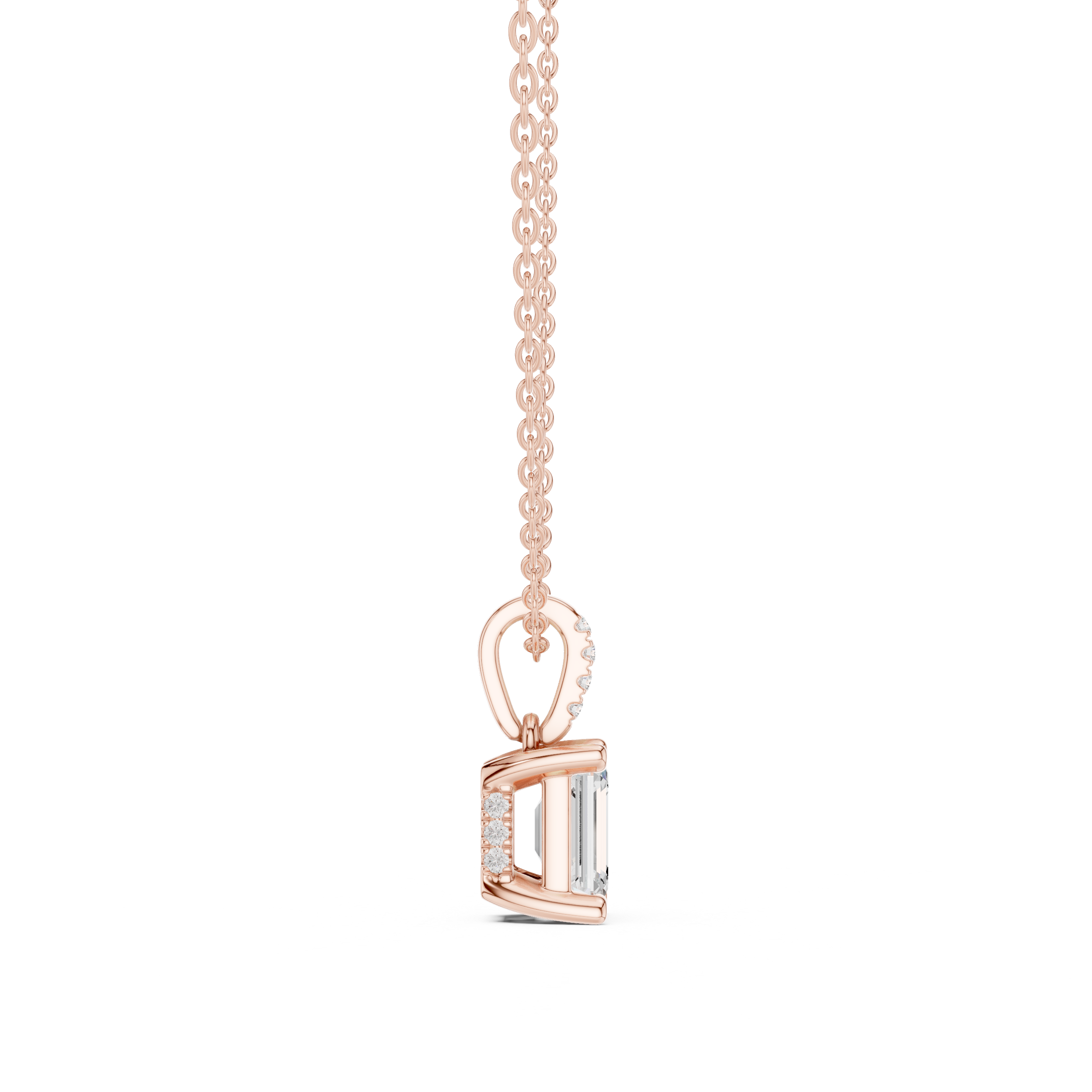 Sparkling CZ Diamond Necklace with high shine