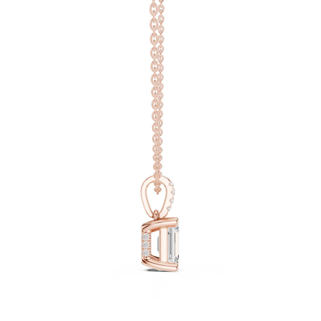 Sparkling CZ Diamond Necklace with high shine