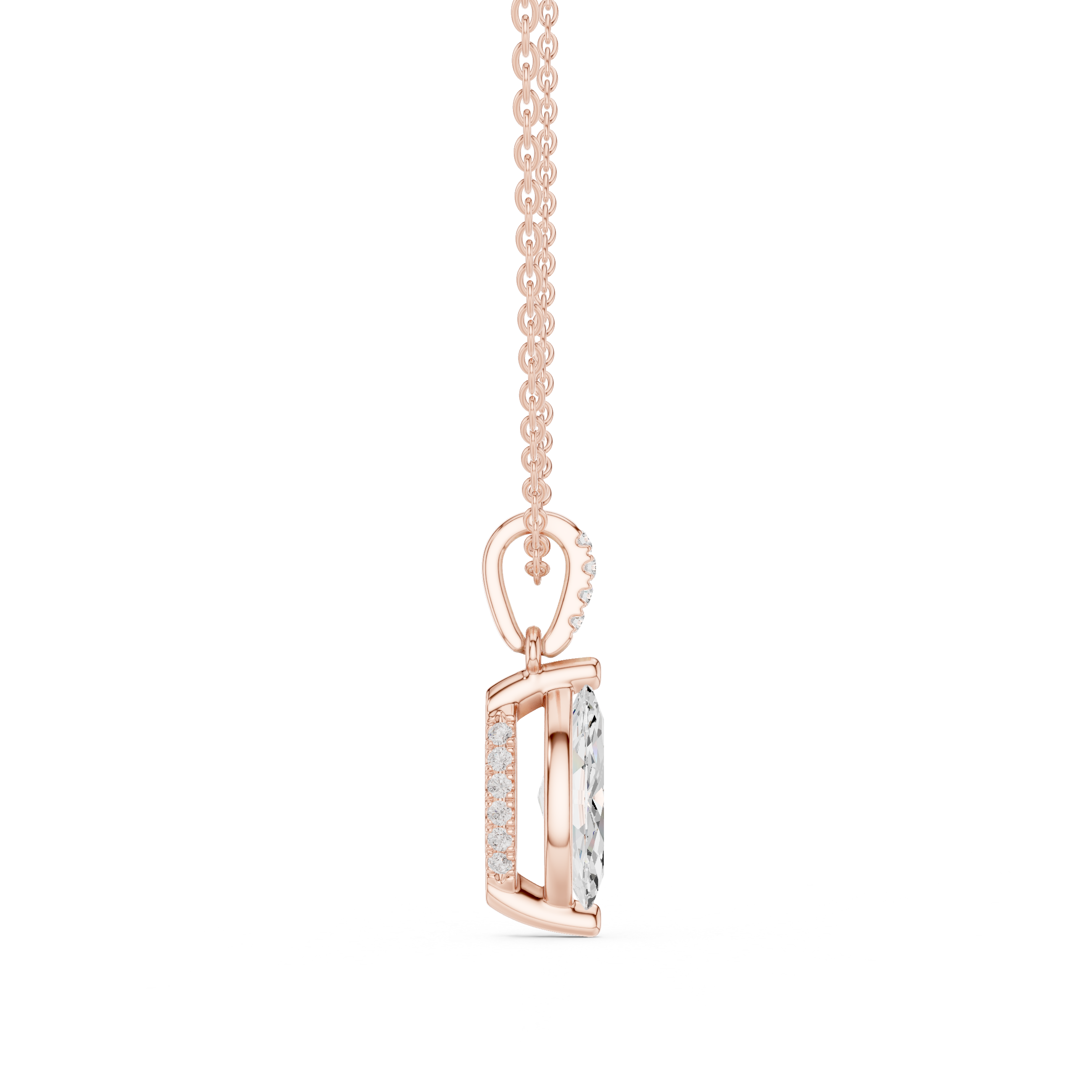 Sparkling CZ Diamond Necklace with high shine
