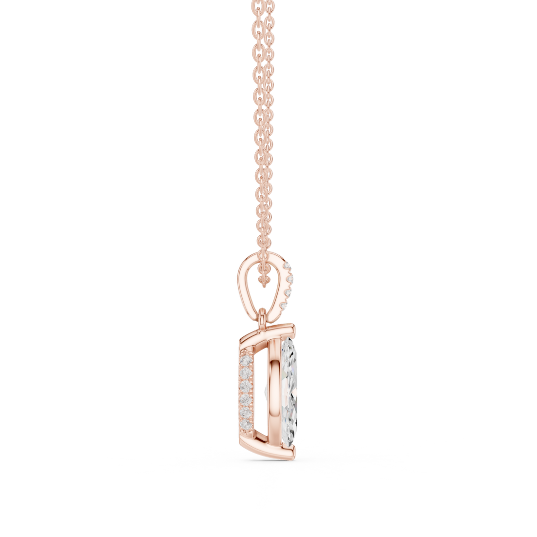 Sparkling CZ Diamond Necklace with high shine