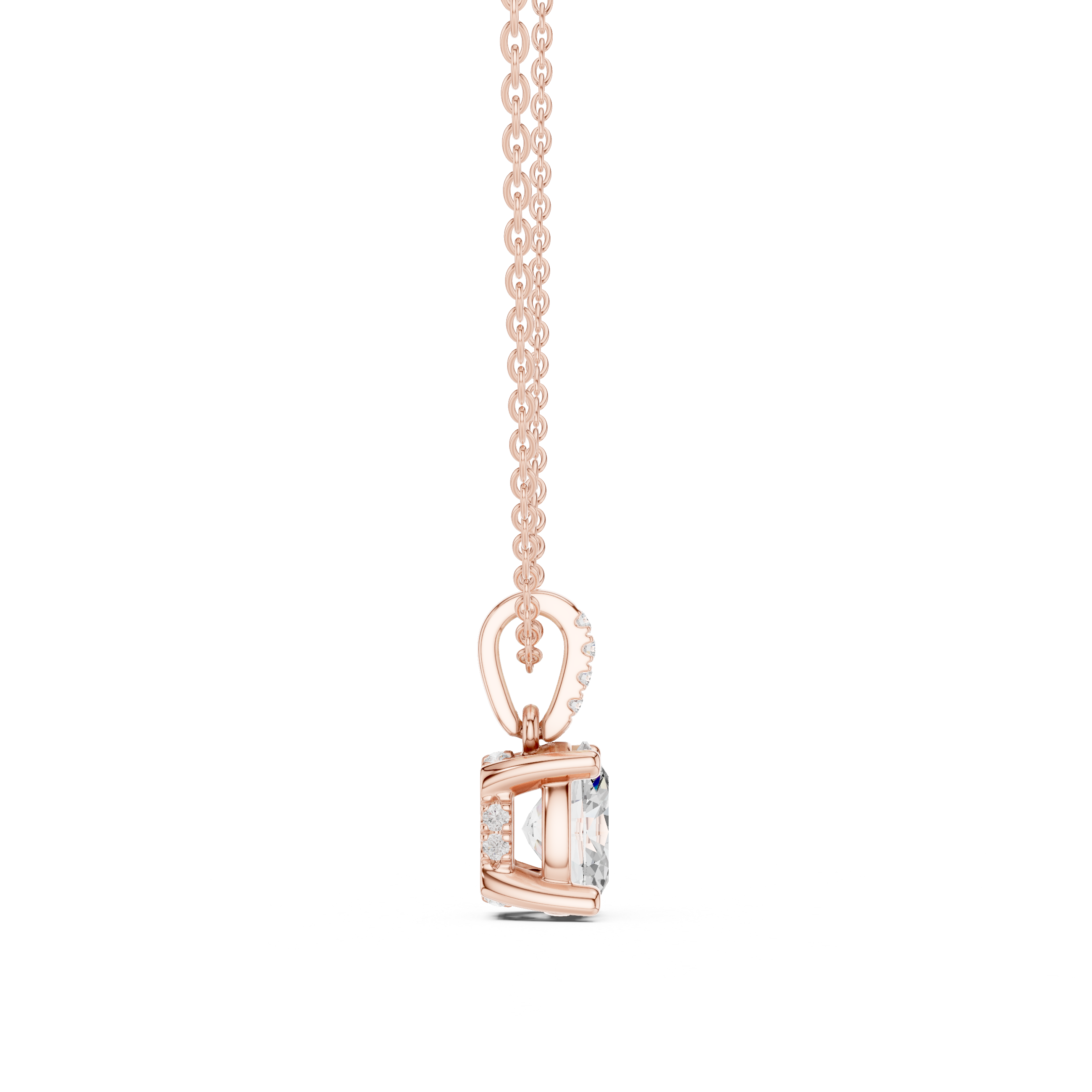 Sparkling CZ Diamond Necklace with high shine