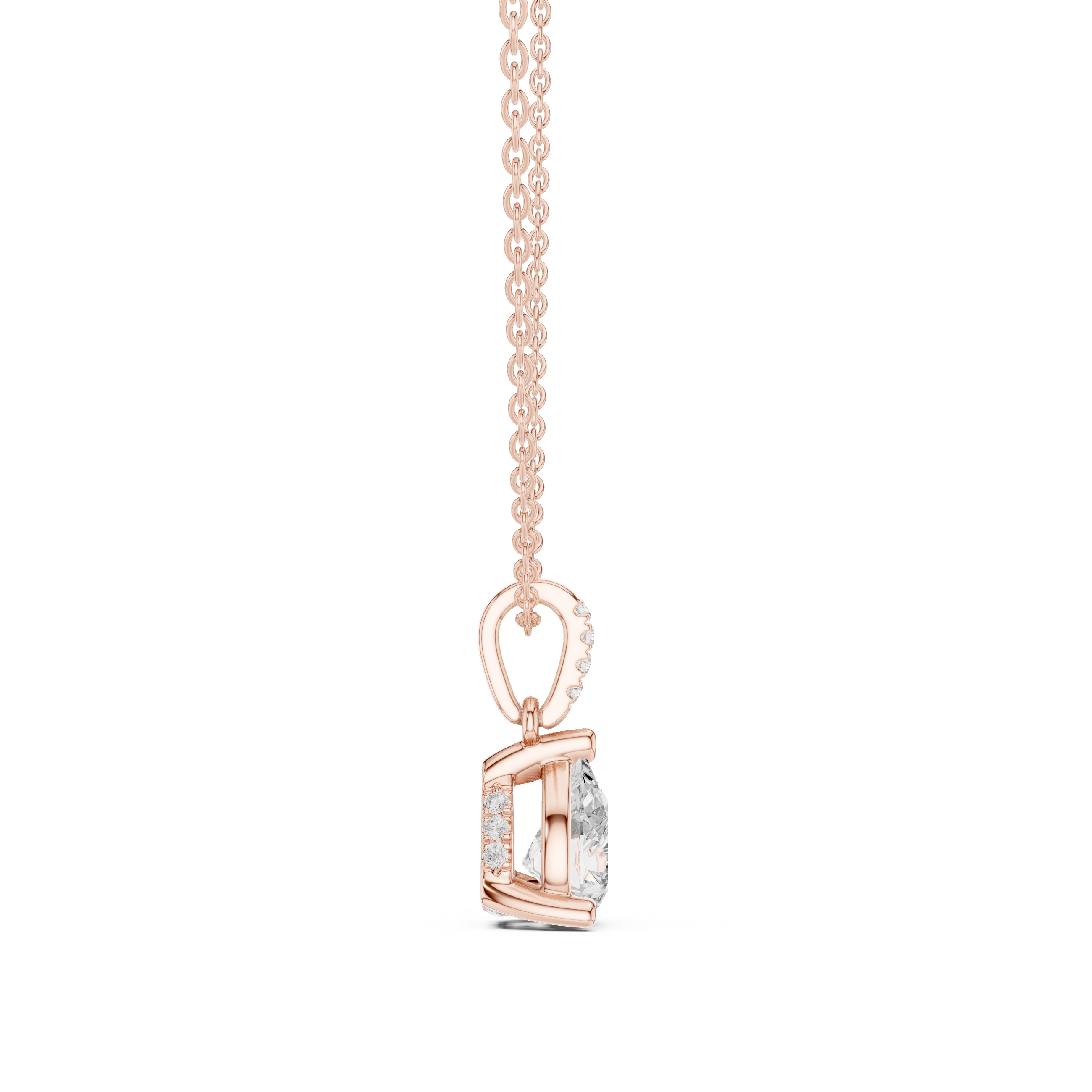 Sparkling CZ Diamond Necklace with high shine