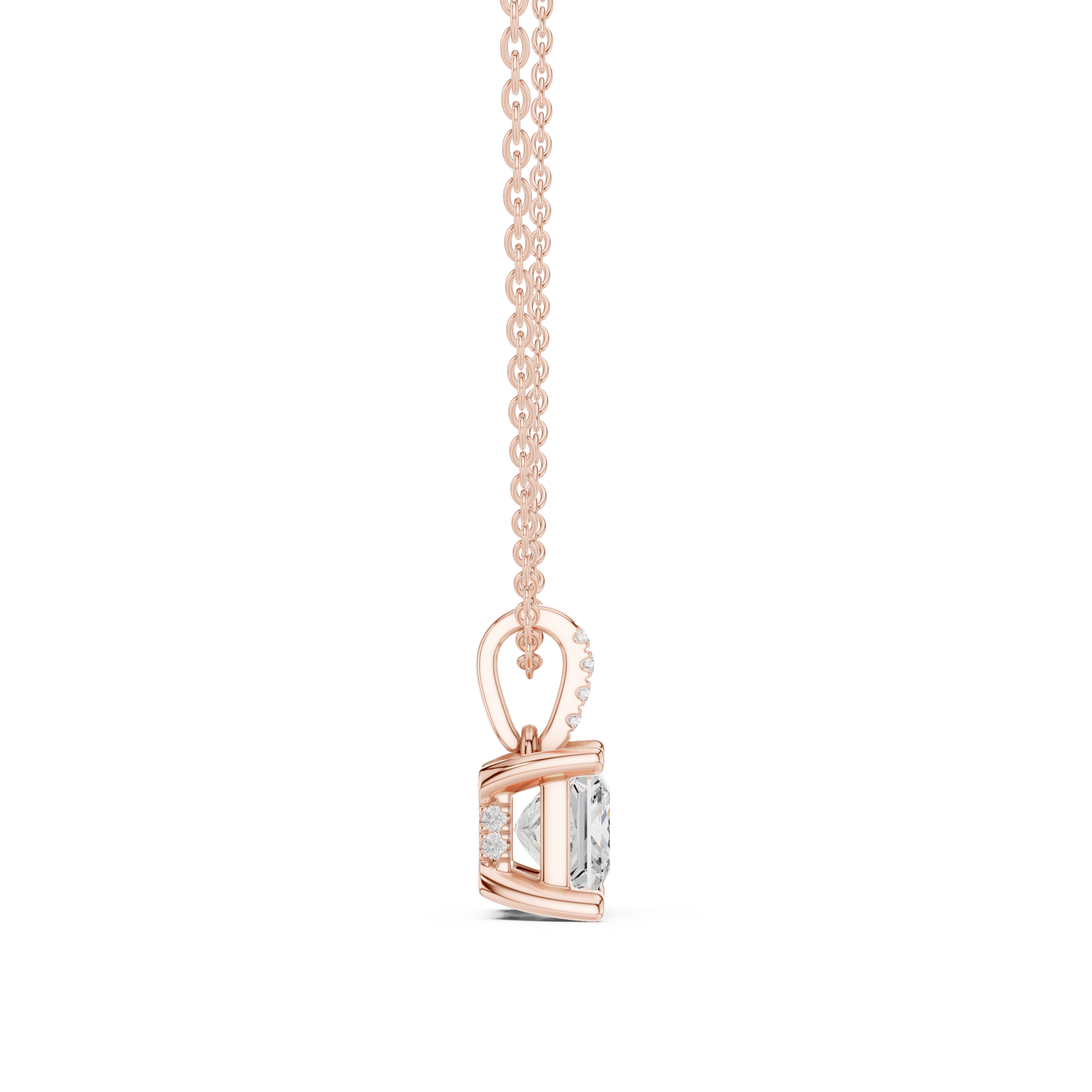 Sparkling CZ Diamond Necklace with high shine