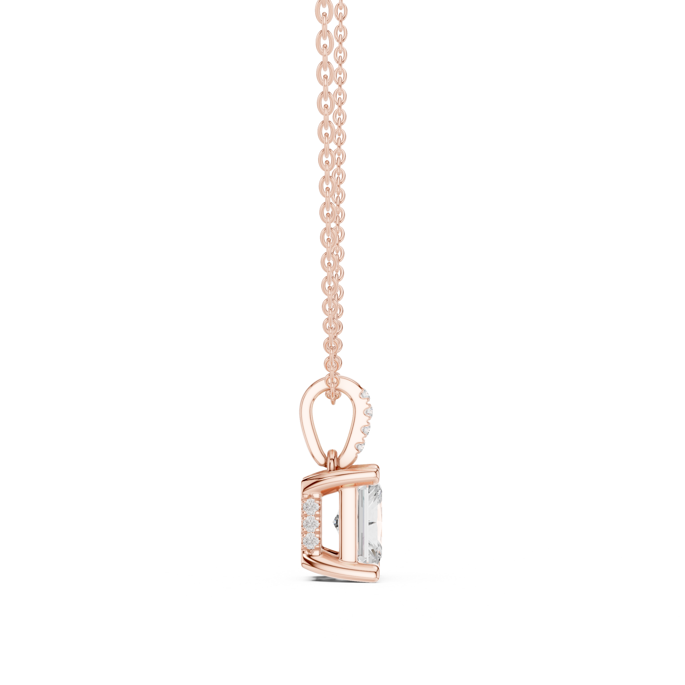 Sparkling CZ Diamond Necklace with high shine