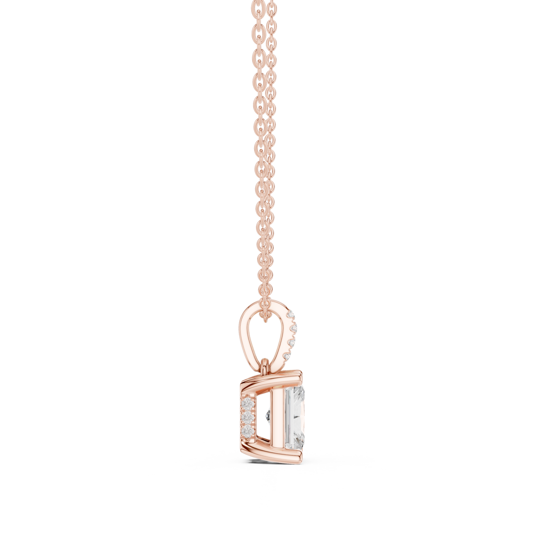 Sparkling CZ Diamond Necklace with high shine