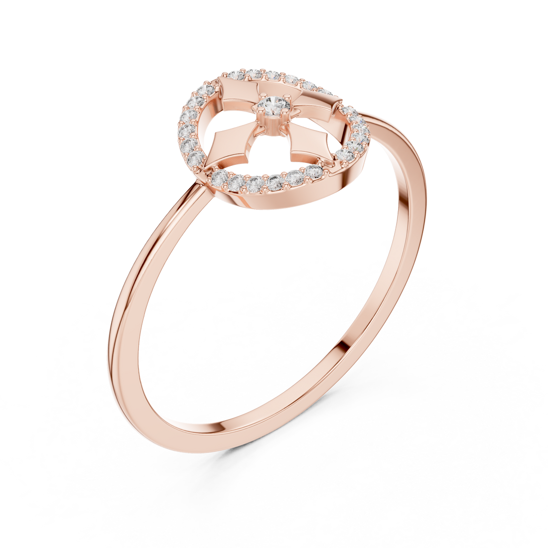 Promise ring with modern minimal gold design.