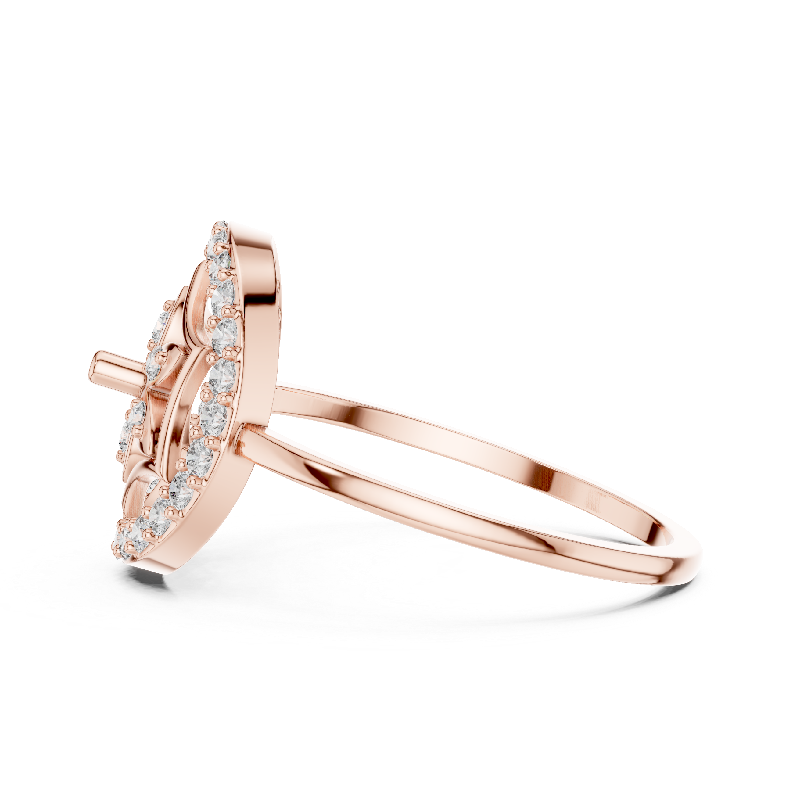 Diamond bangle with shimmering stone detailing.