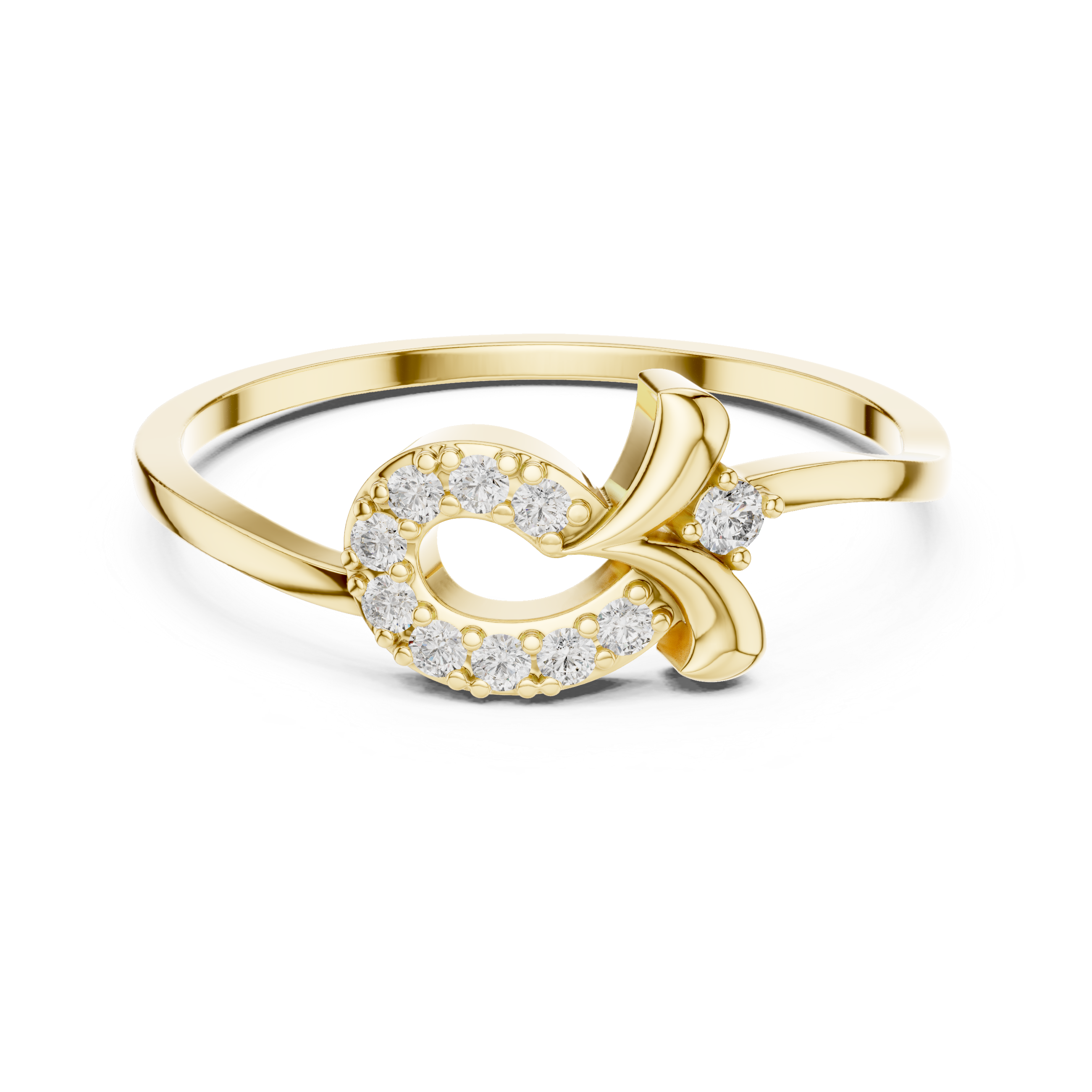 Plain toe ring with polished gold surface.