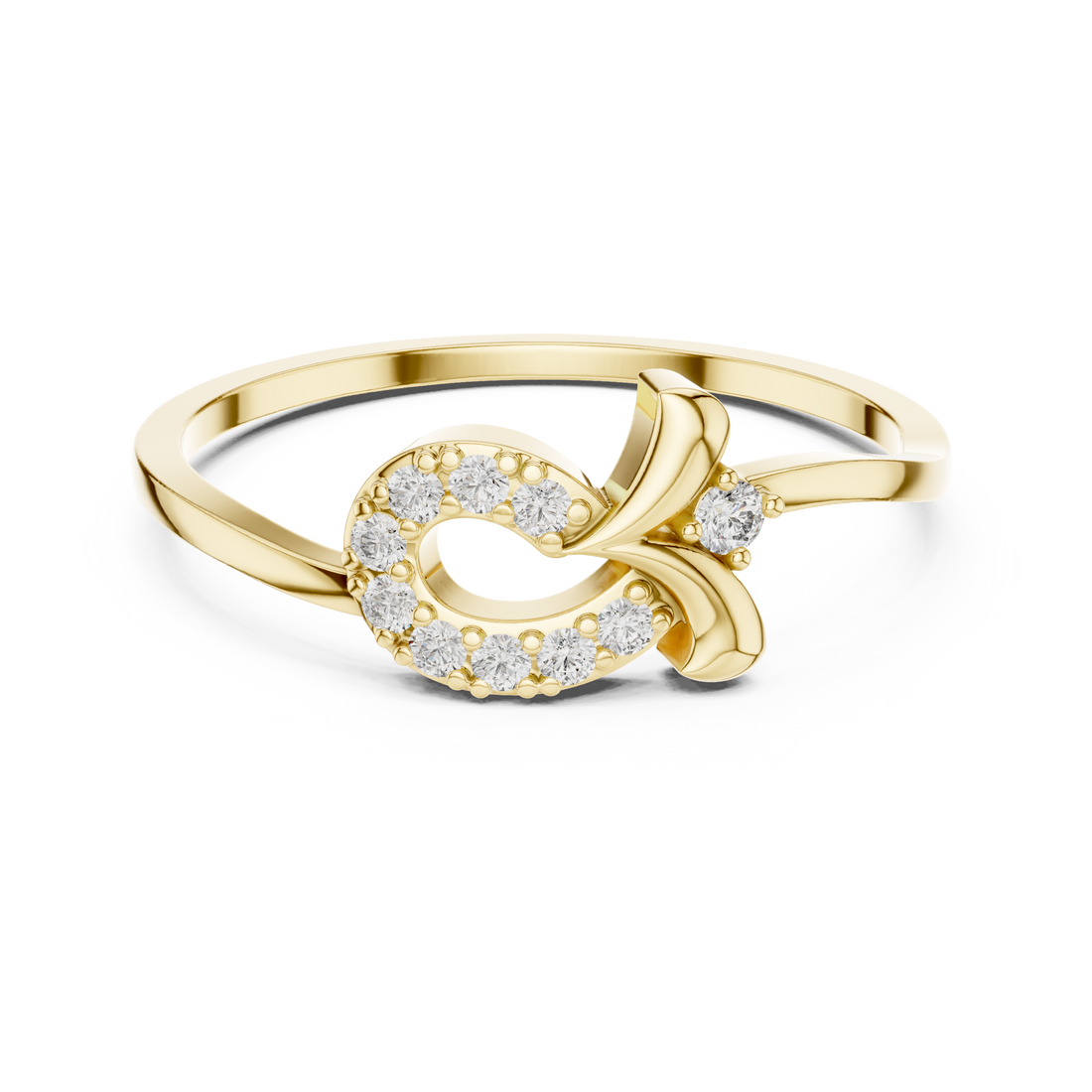 Plain toe ring with polished gold surface.