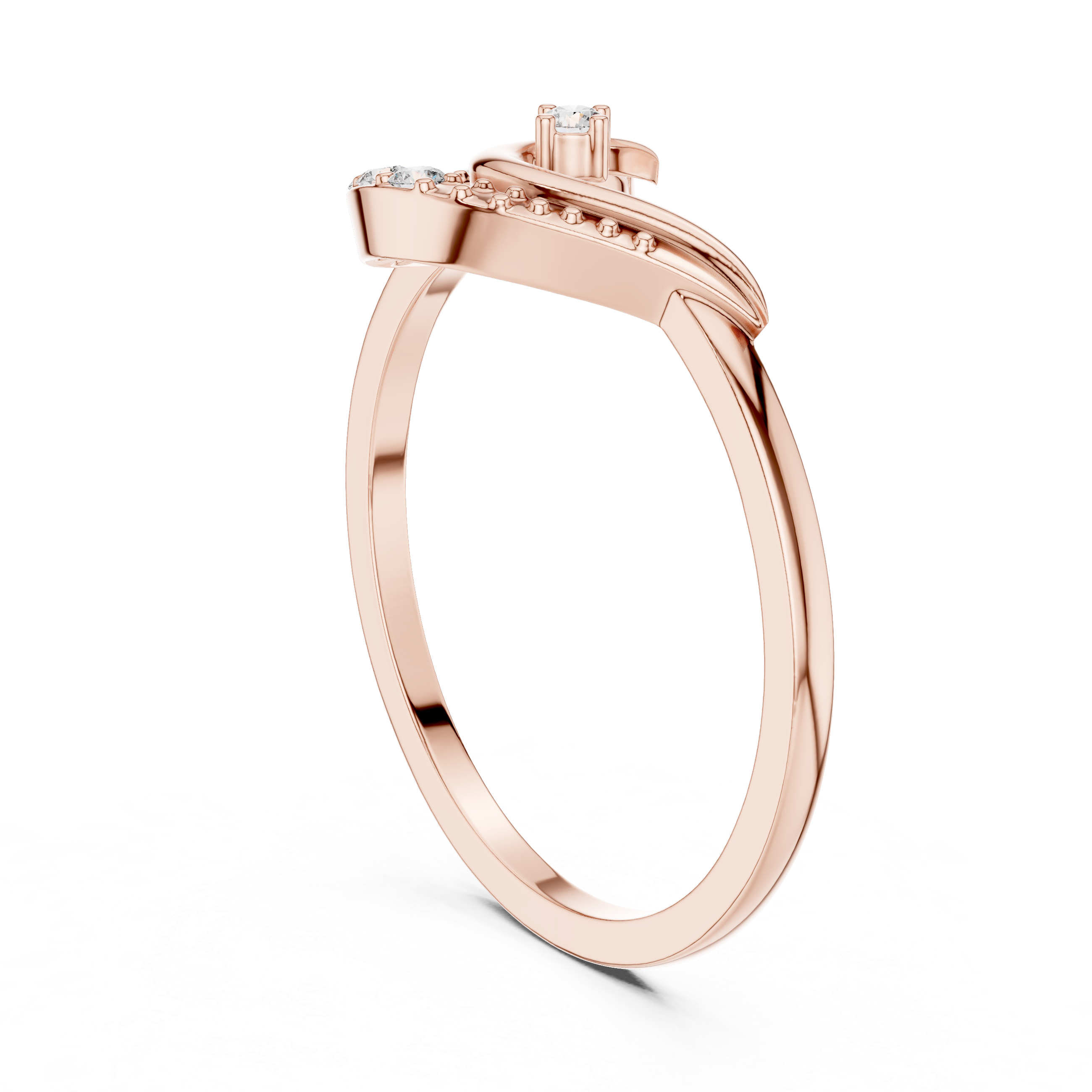 Floral carved toe ring with decorative elegance.