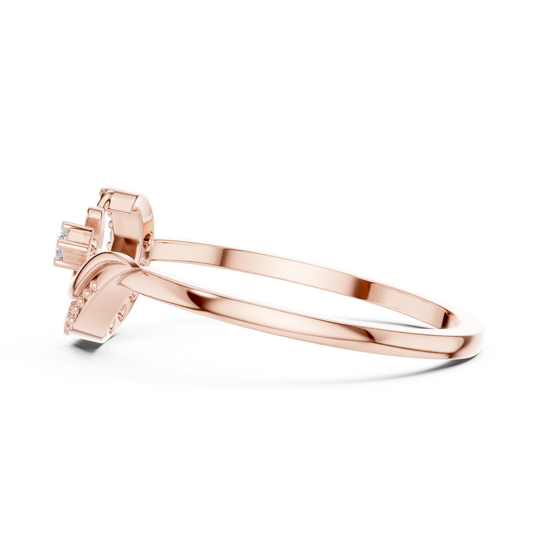 Solitaire engagement ring with elegant prong setting.