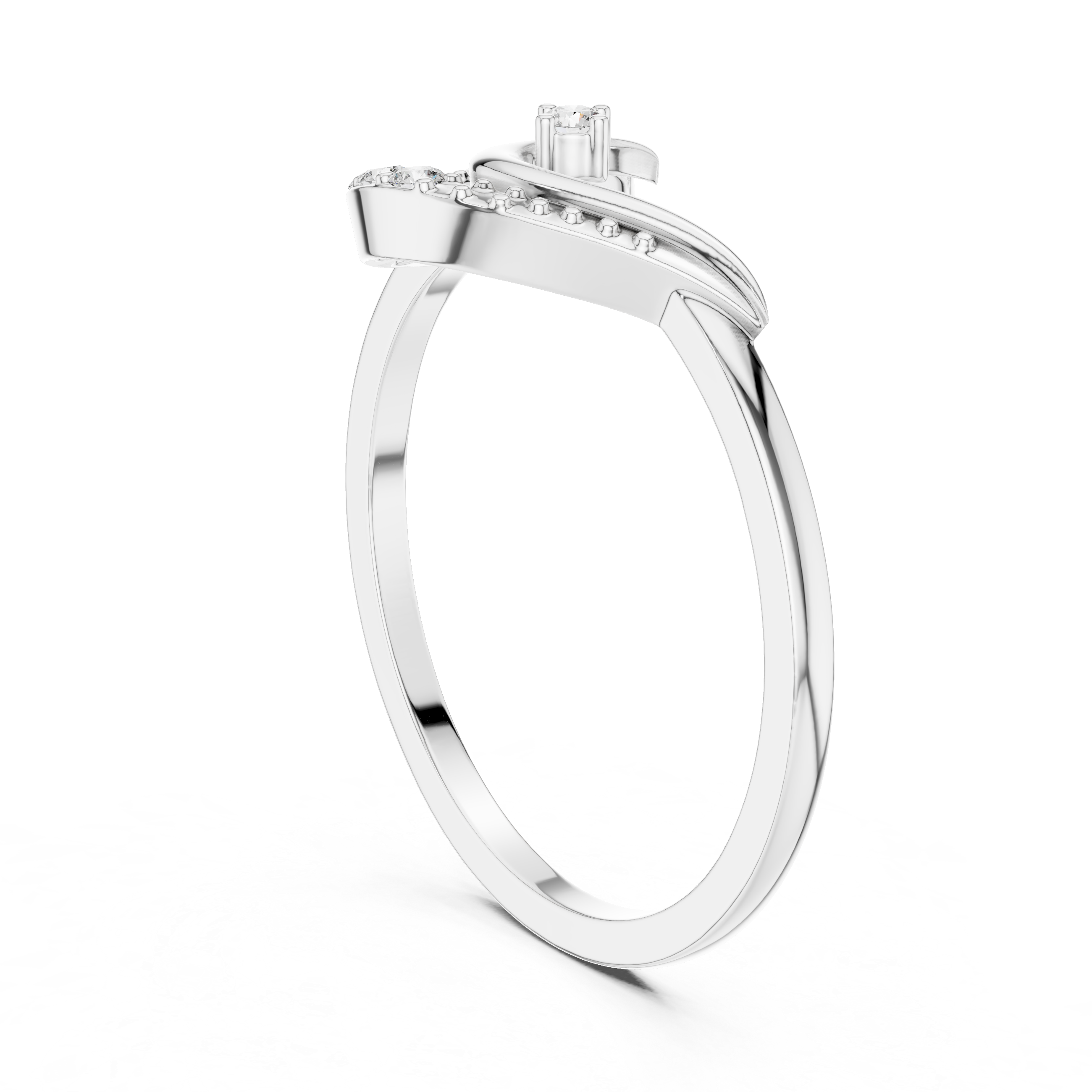 Halo engagement ring with brilliant diamond frame.