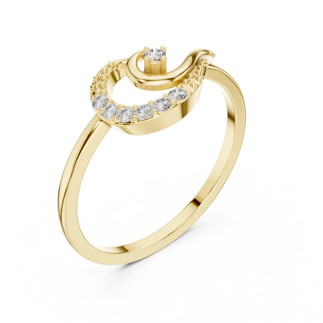 Diamond drop earrings with flowing graceful movement.